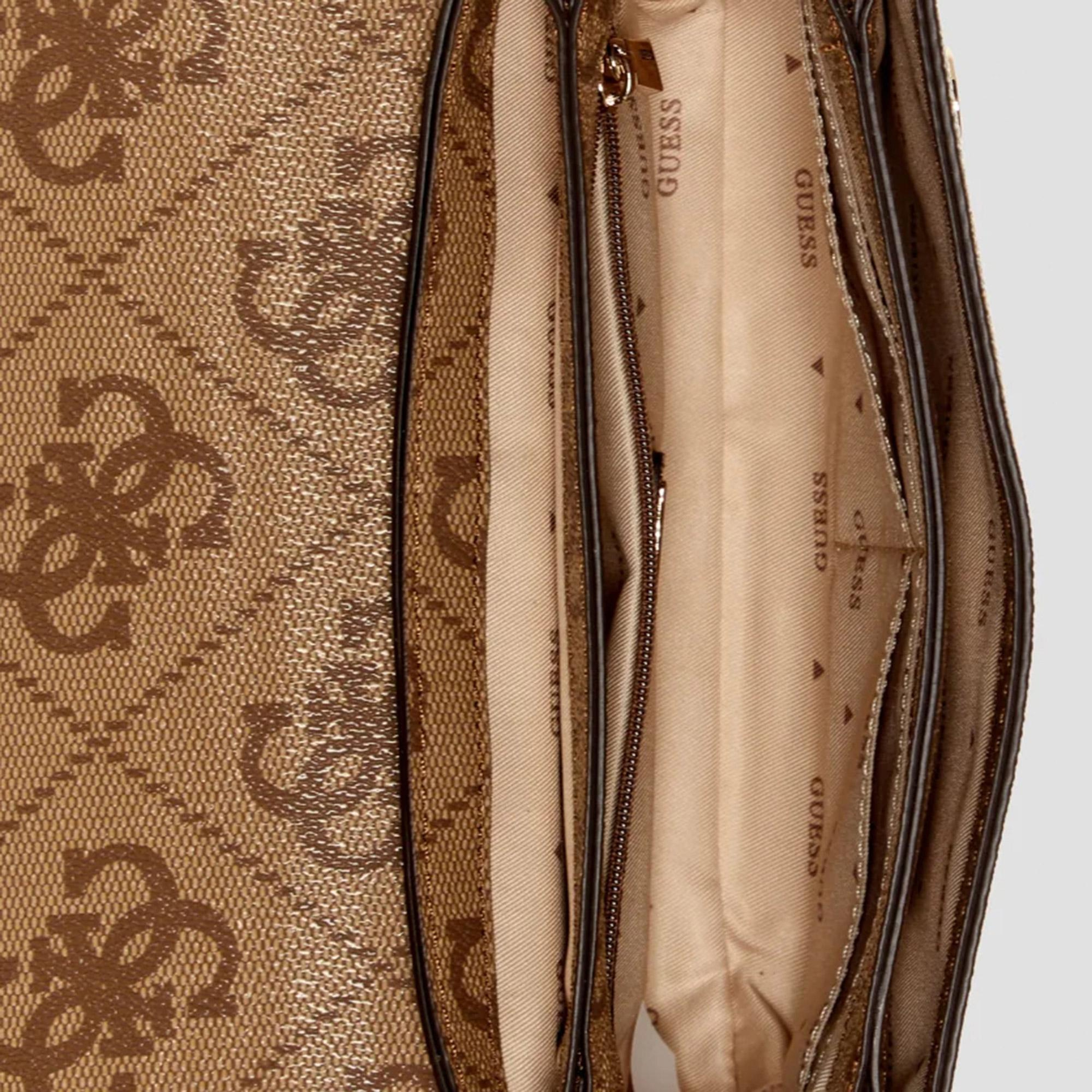 Guess Janie Logo Kadın Kahverengi El Çantası