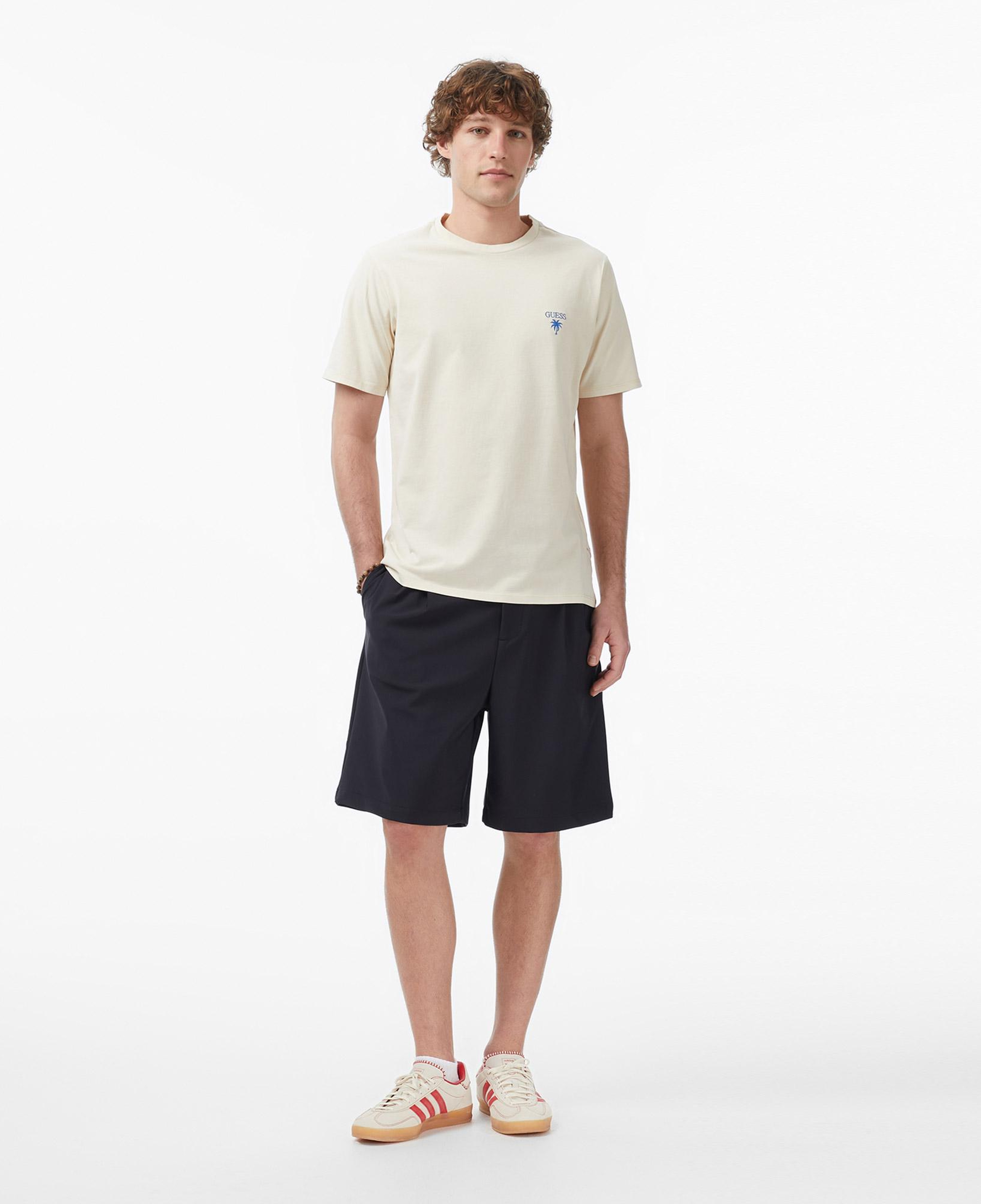 Guess Jersey Regular Fit Erkek Krem T-Shirt