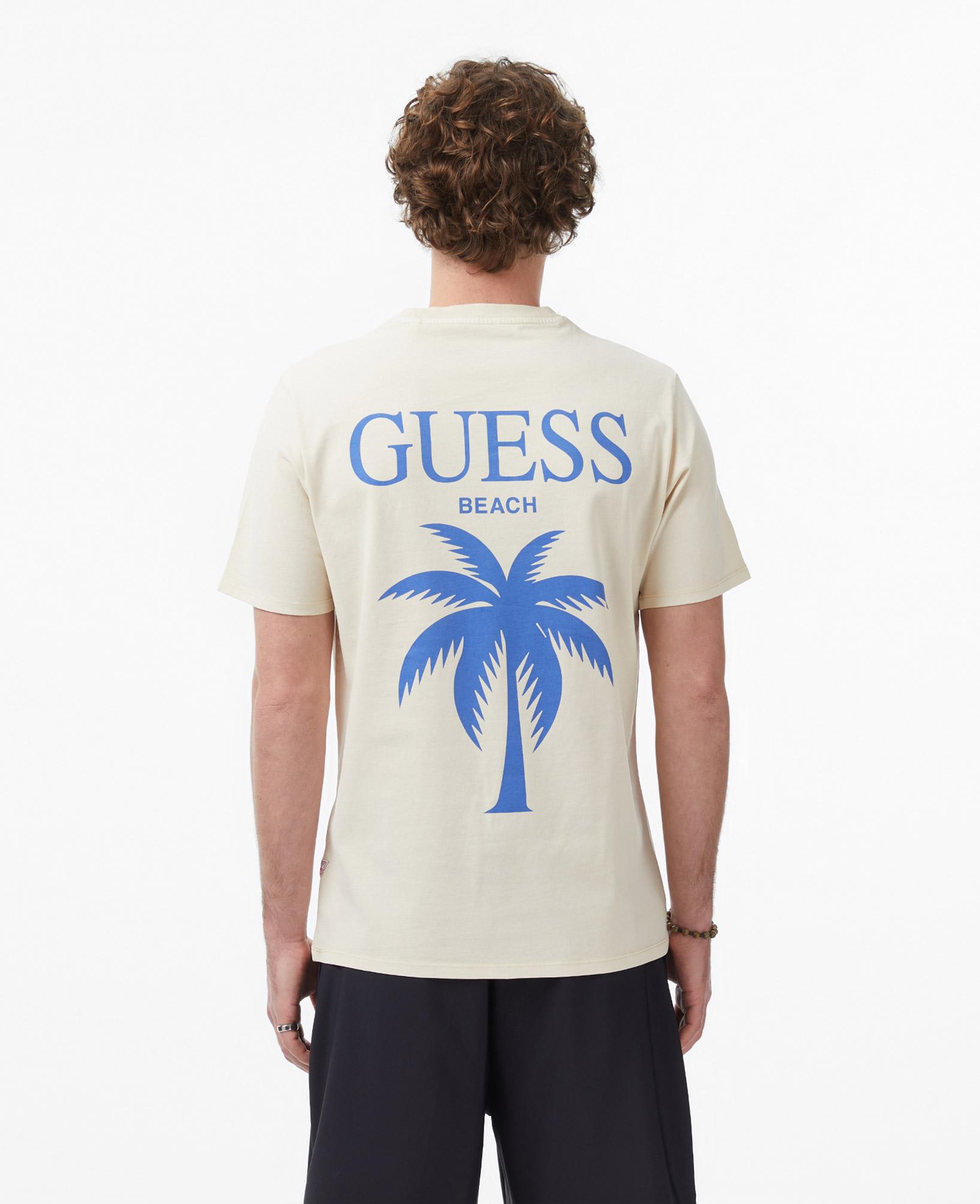 Guess Jersey Regular Fit Erkek Krem T-Shirt
