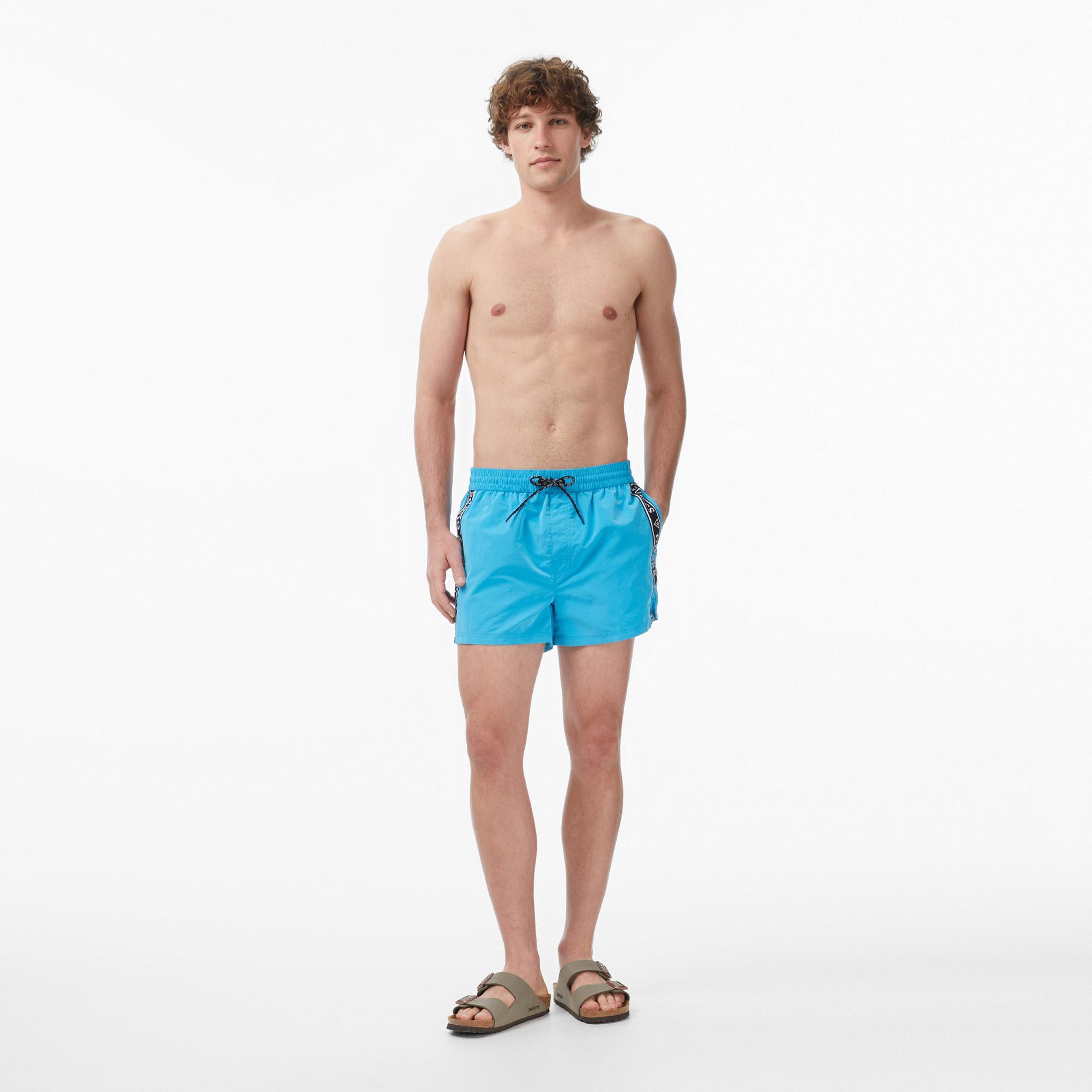 Guess Poly Erkek Mavi Deniz Şortu