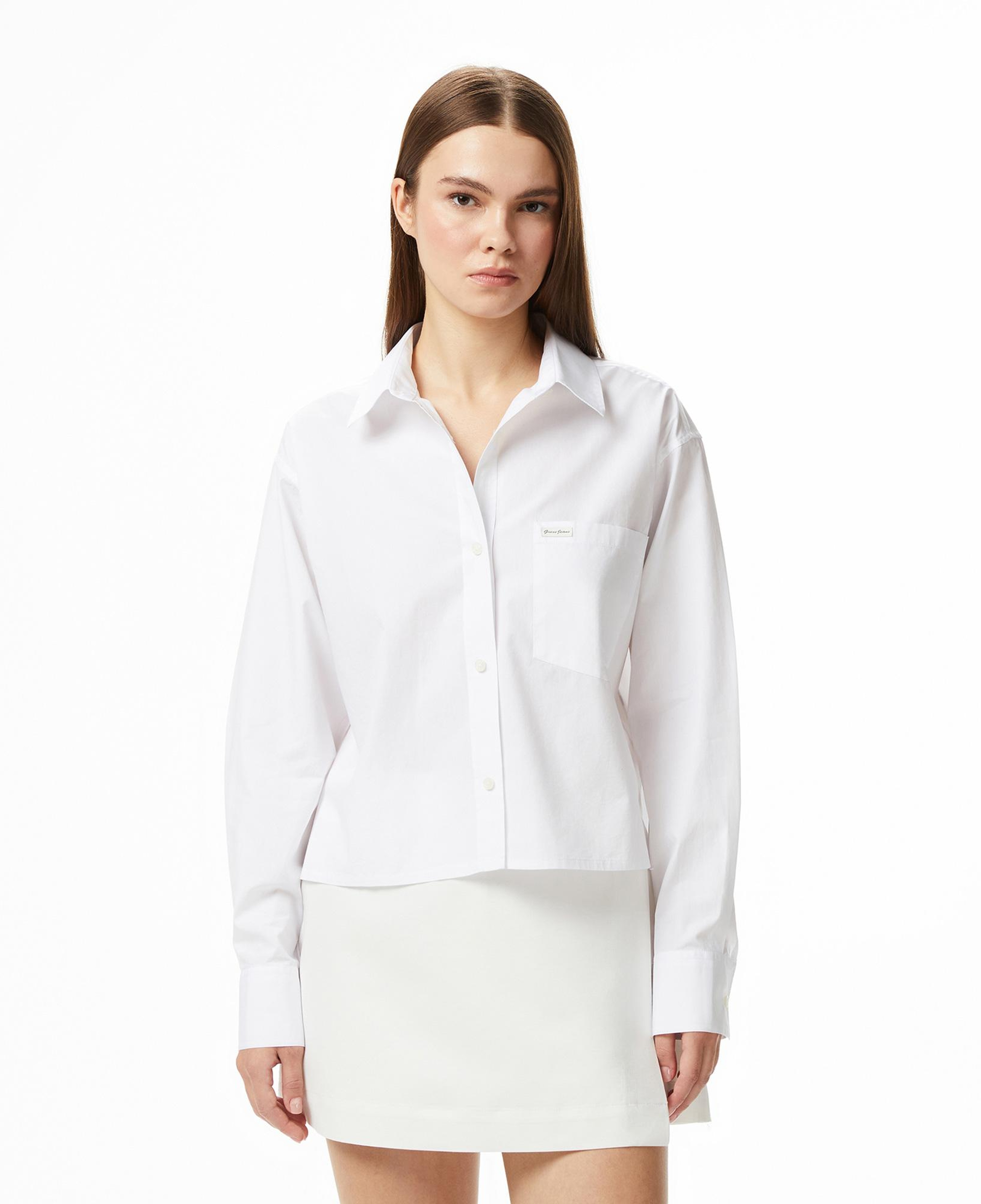 Guess Jeans Comfort Fit Kadın Beyaz Gömlek