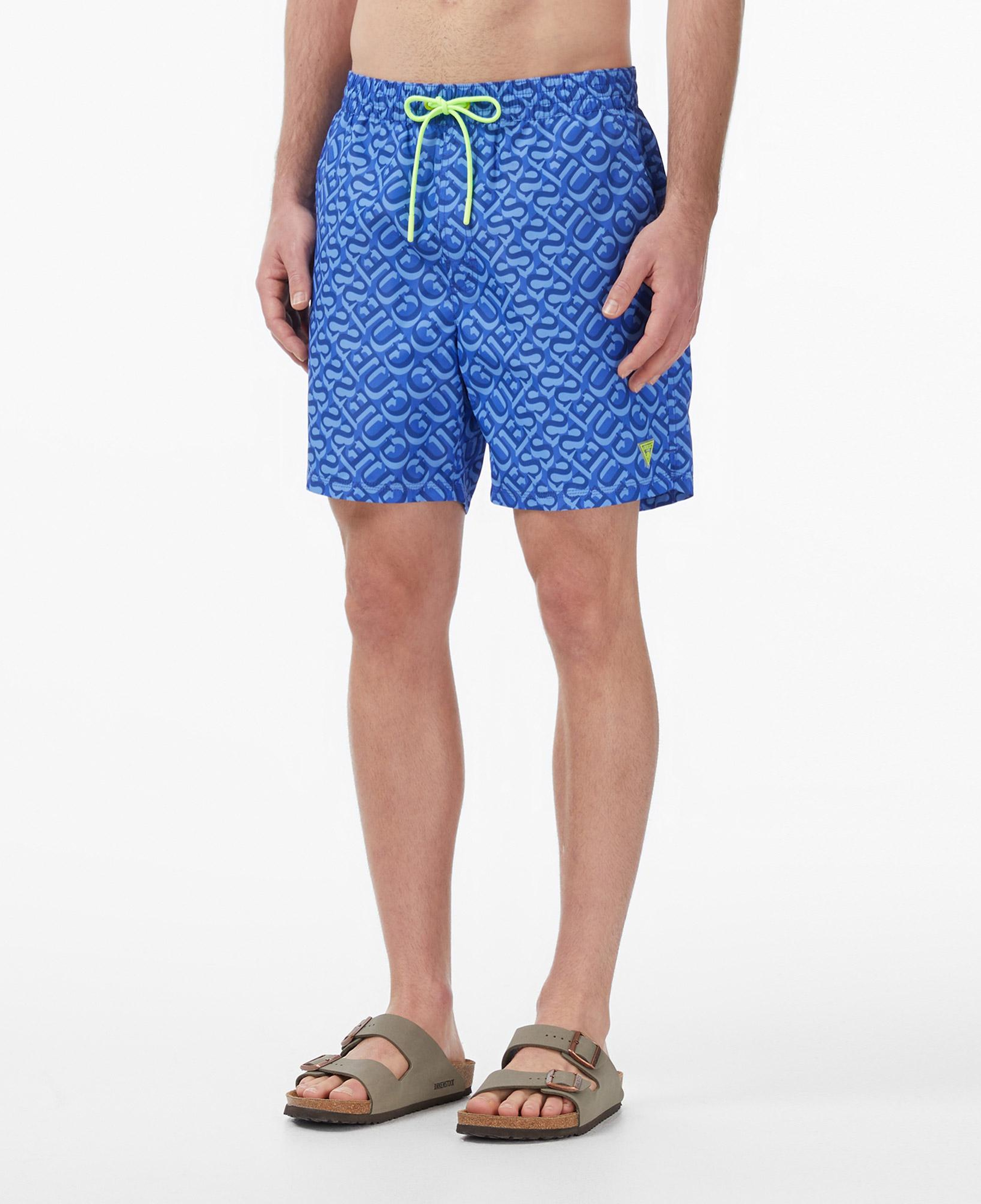 Guess Dull Erkek Mavi Deniz Şortu