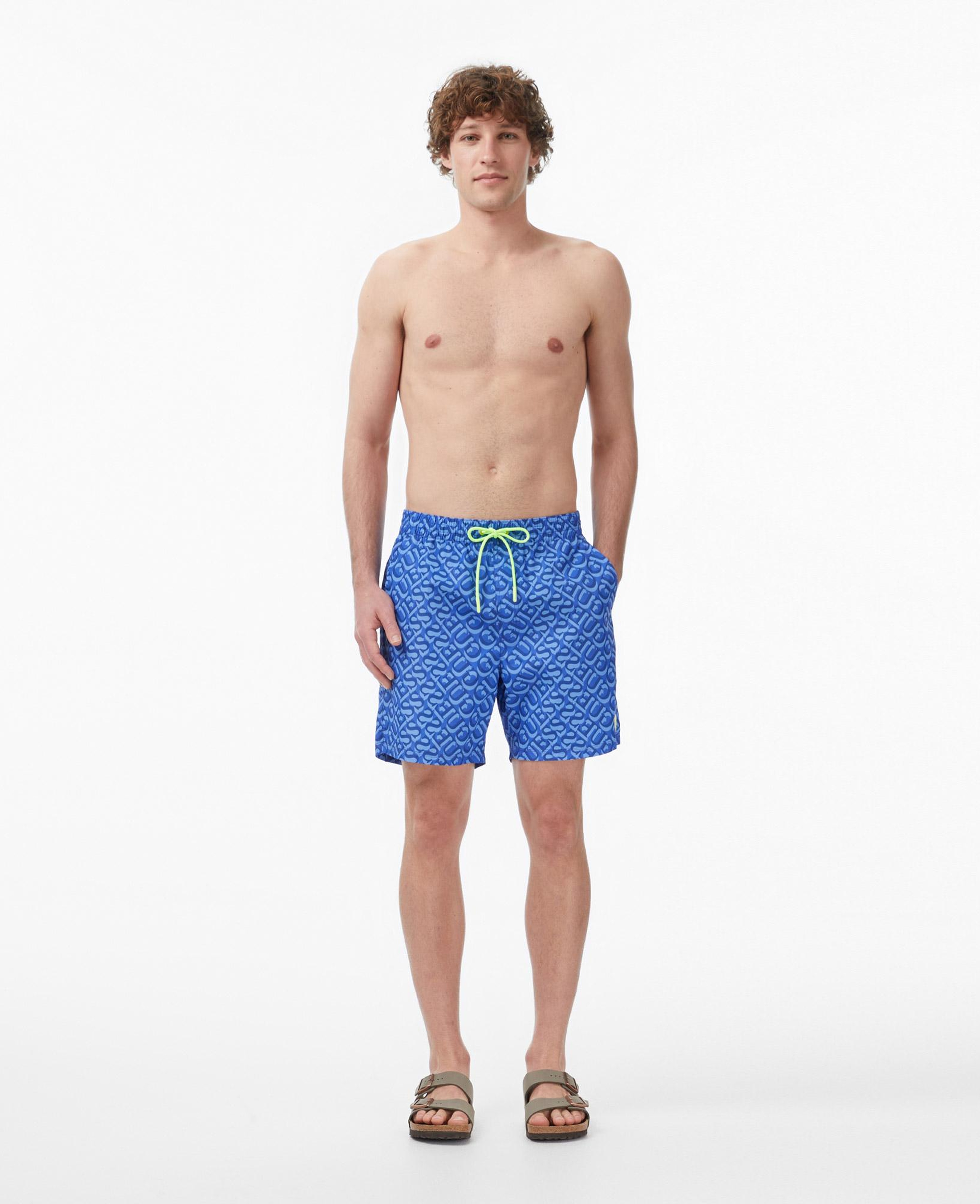 Guess Dull Erkek Mavi Deniz Şortu