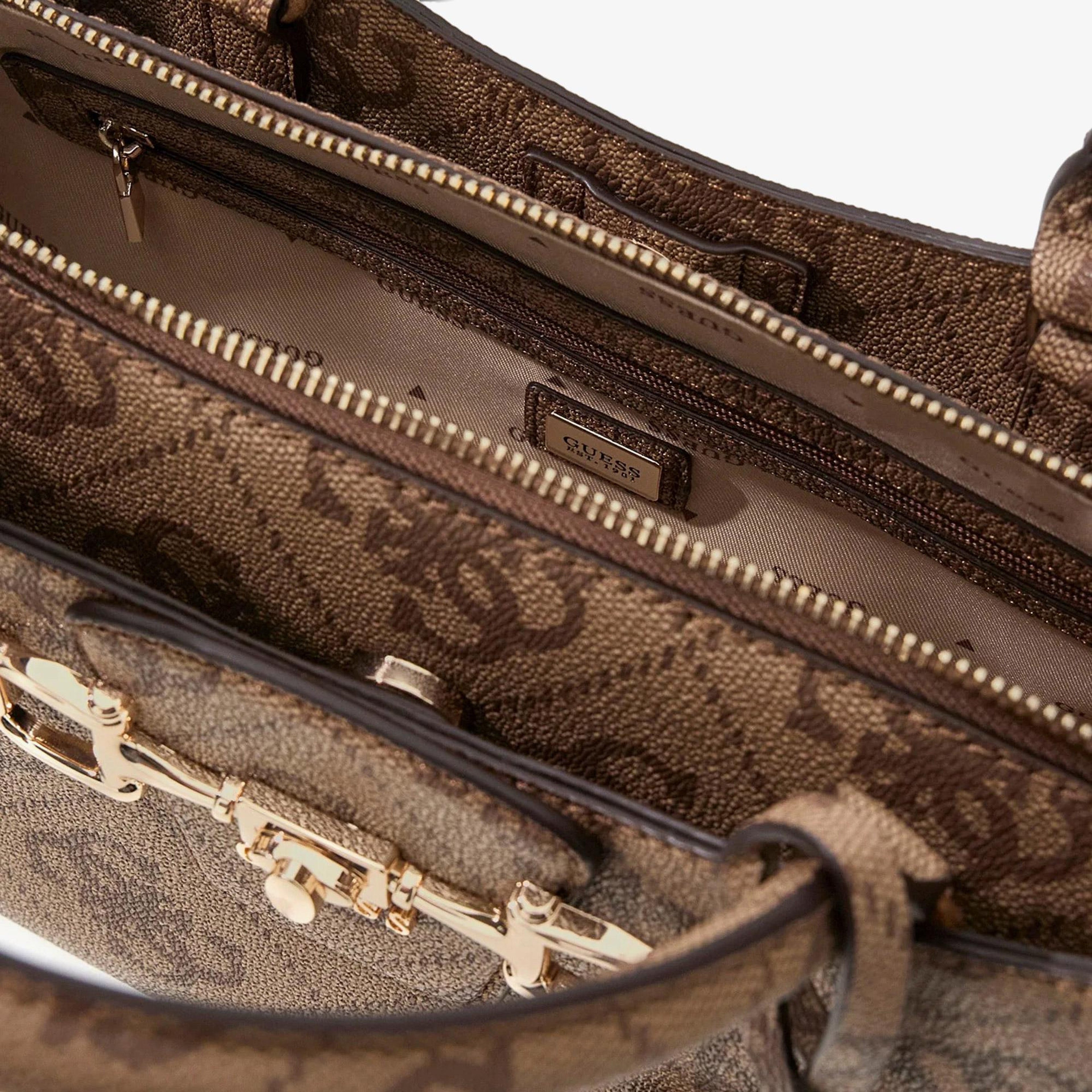 Guess Janie Logo Kadın Kahverengi El Çantası