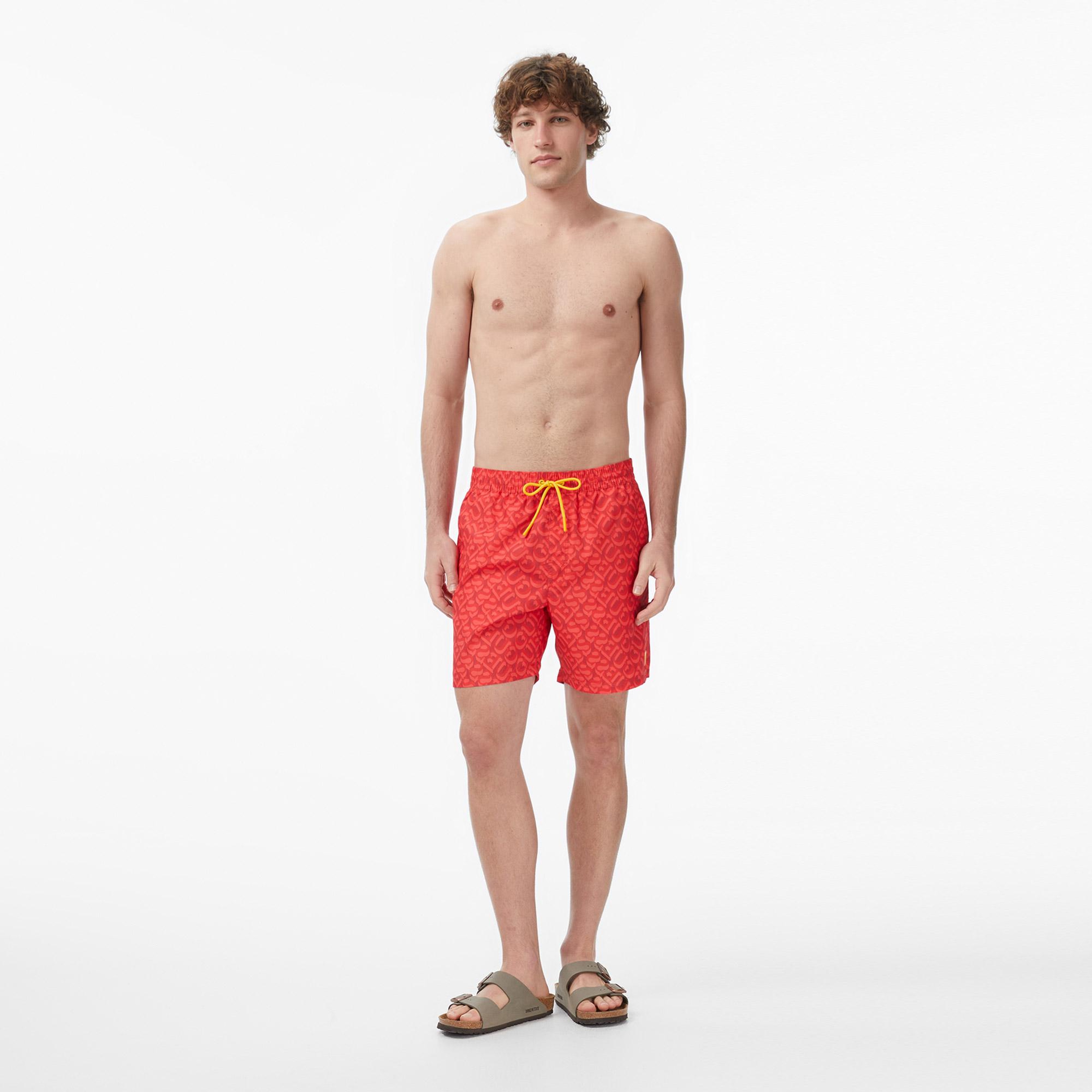 Guess Dull Erkek Kırmızı Deniz Şortu