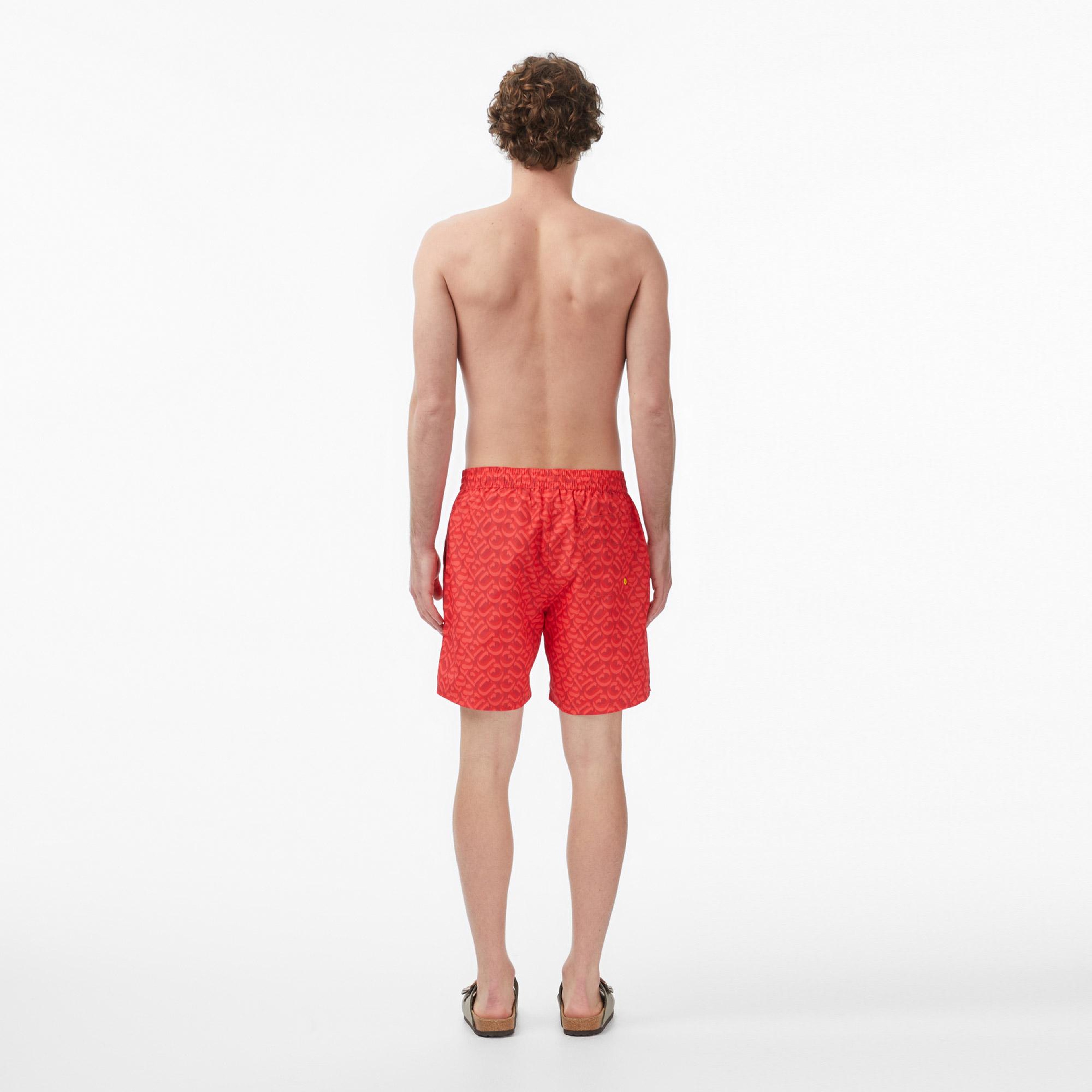 Guess Dull Erkek Kırmızı Deniz Şortu