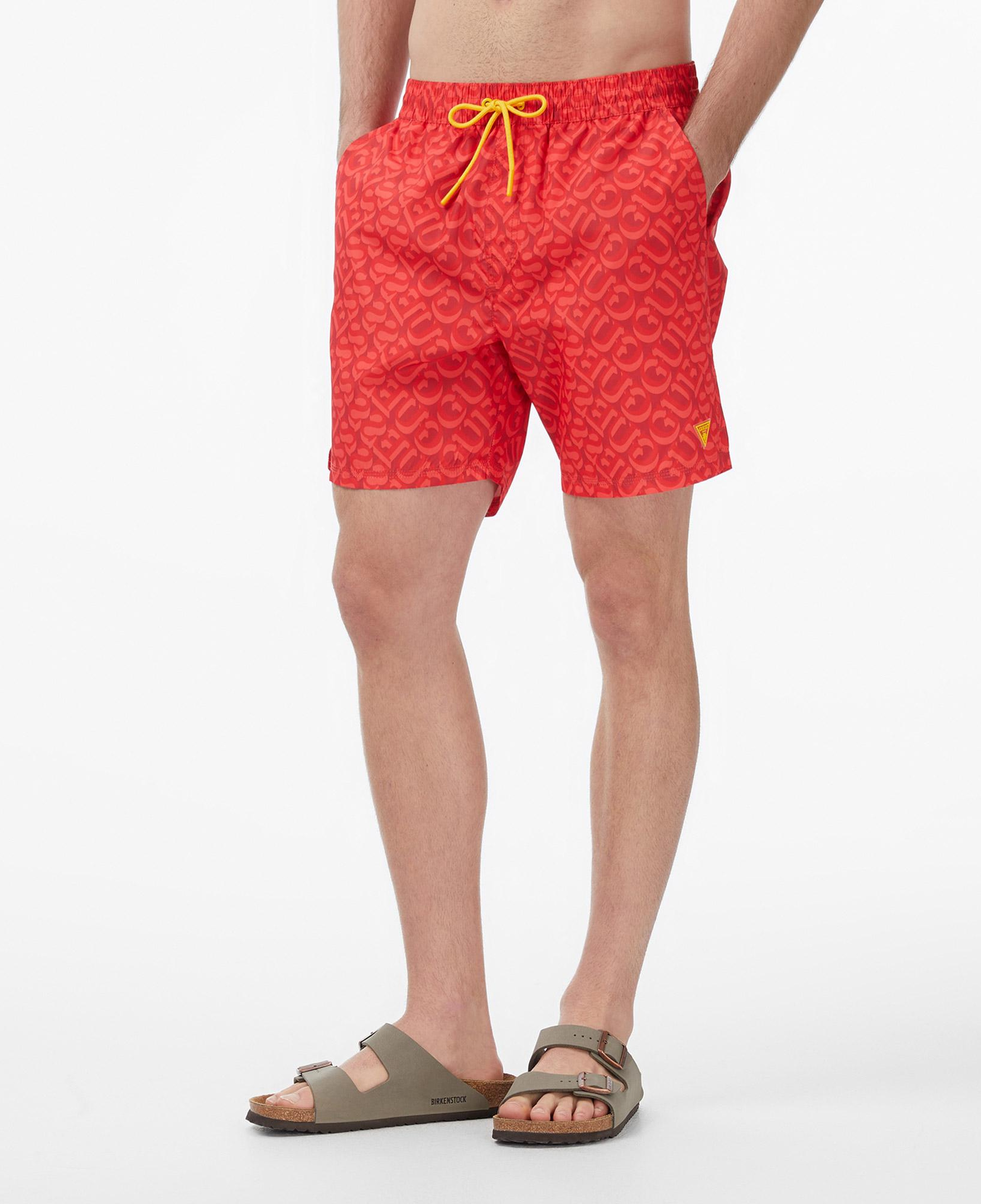 Guess Dull Erkek Kırmızı Deniz Şortu