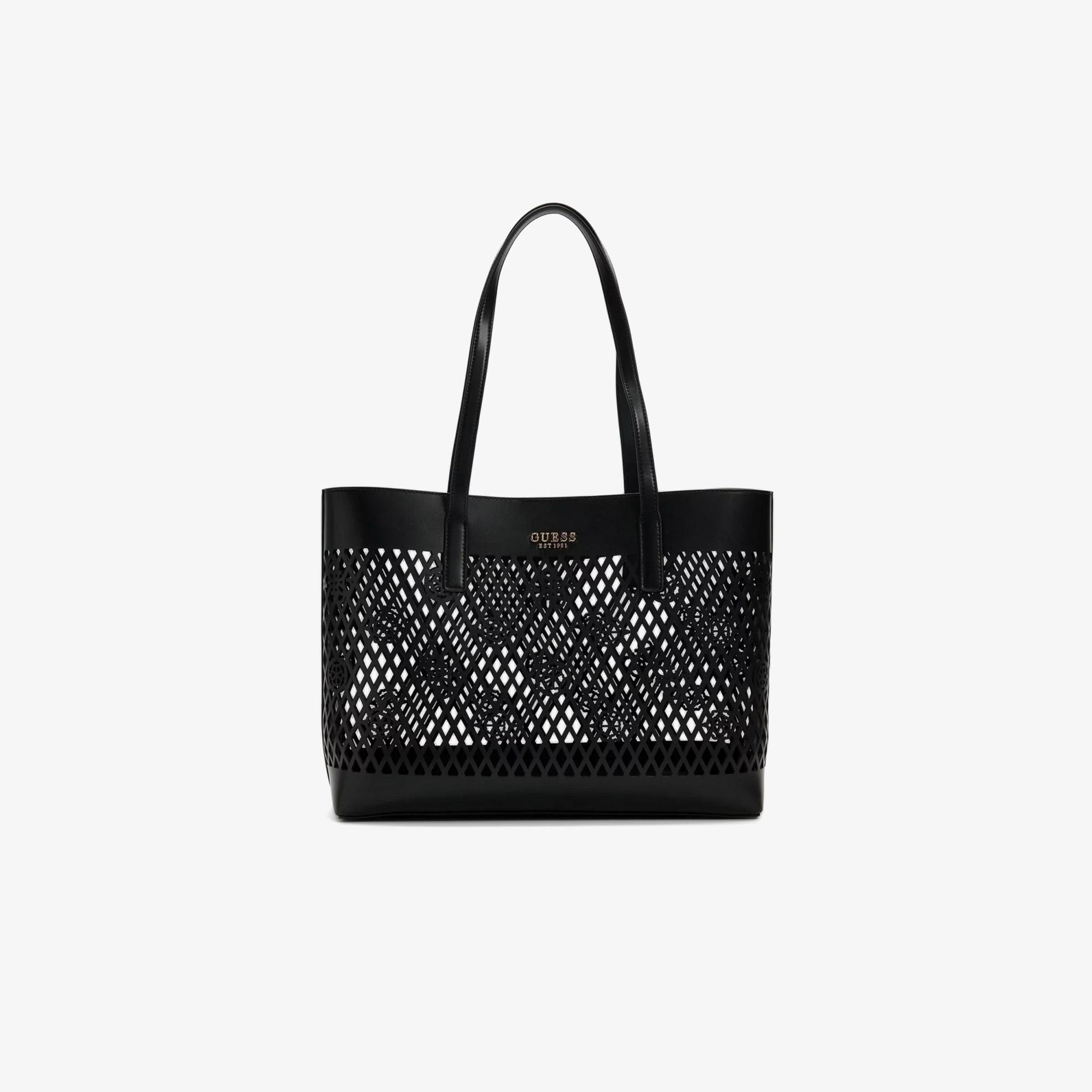 Guess Letty Tote Kadın Siyah Omuz Çantası