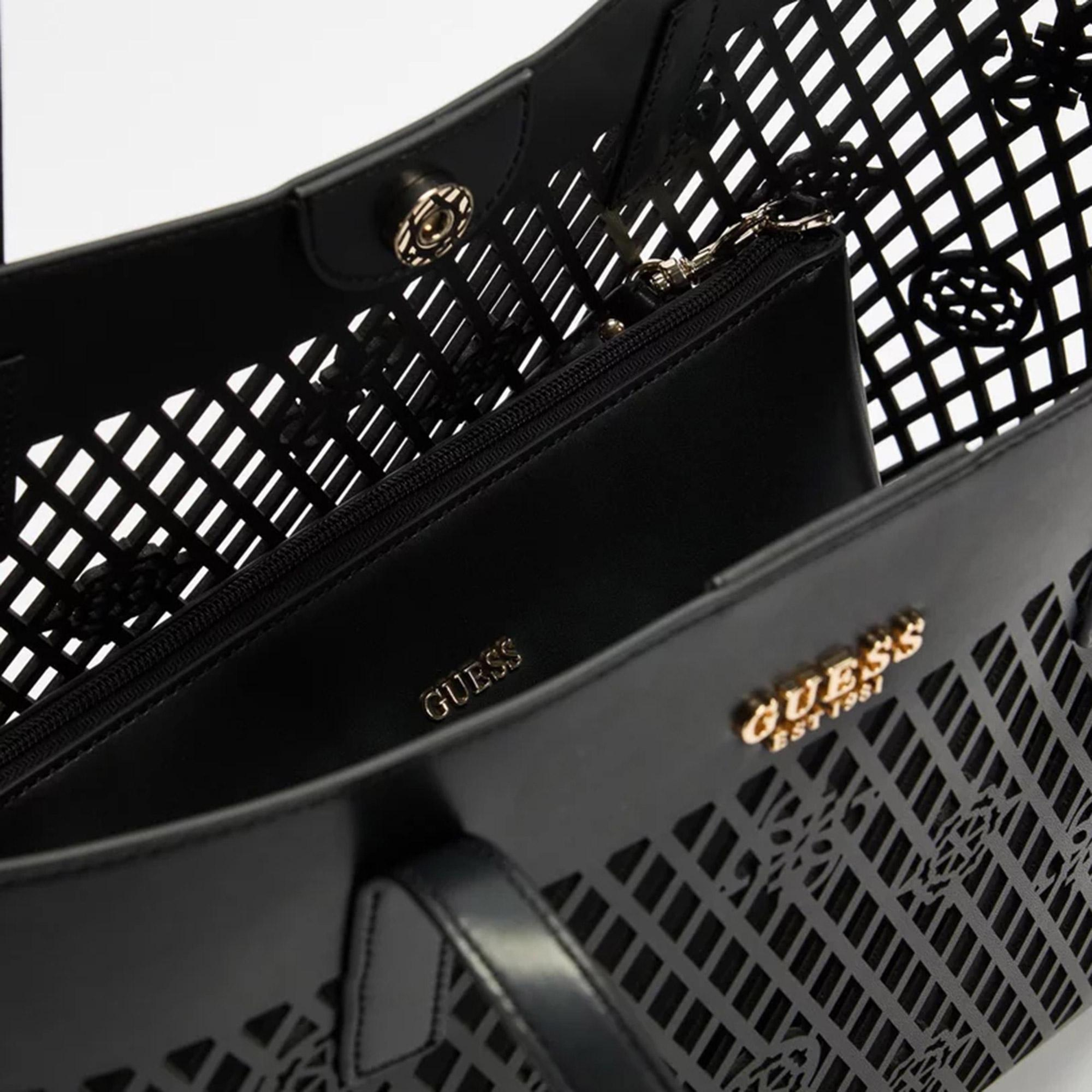 Guess Letty Tote Kadın Siyah Omuz Çantası