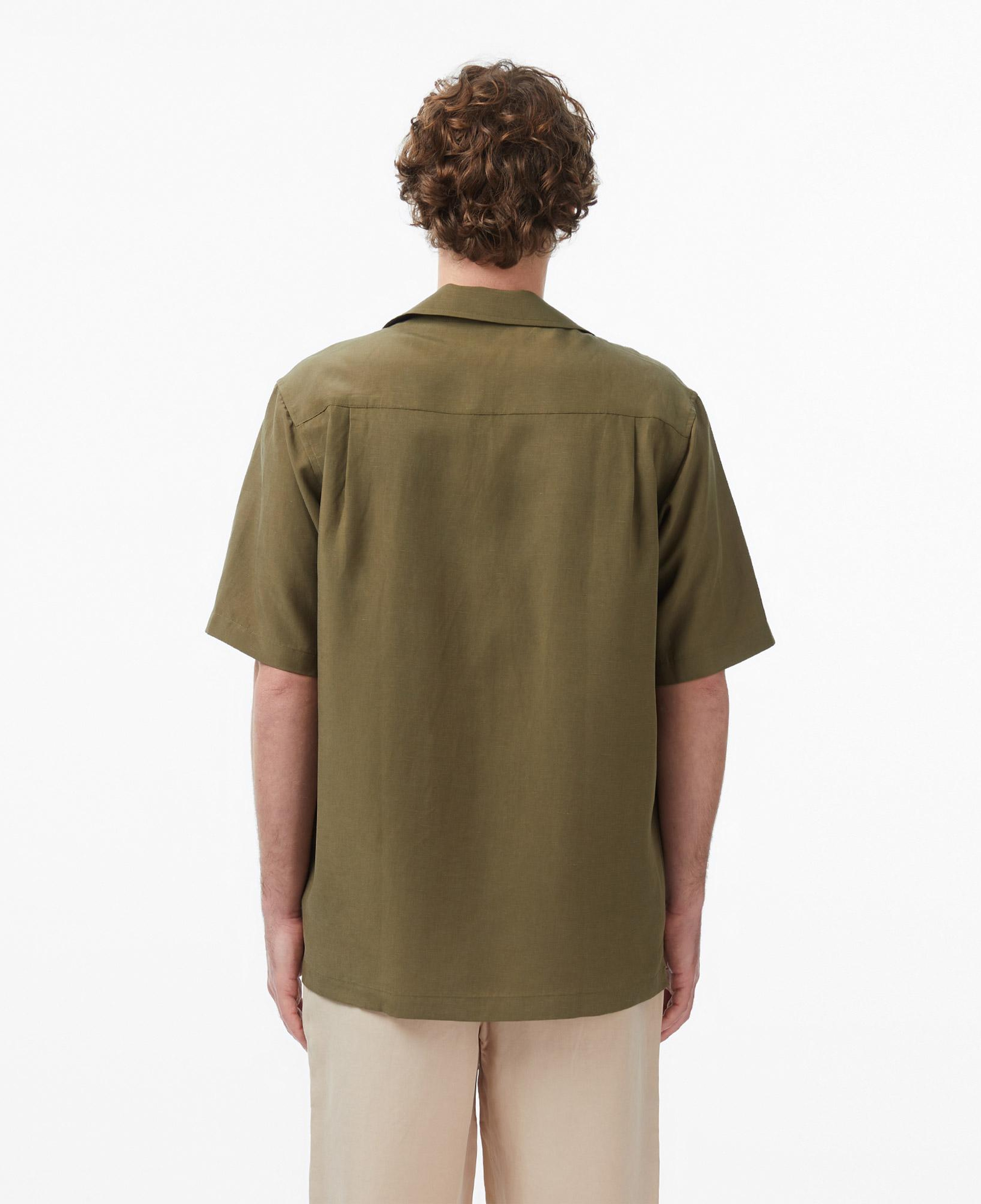 Guess Slub Keten Karışımlı Erkek Yeşil Gömlek