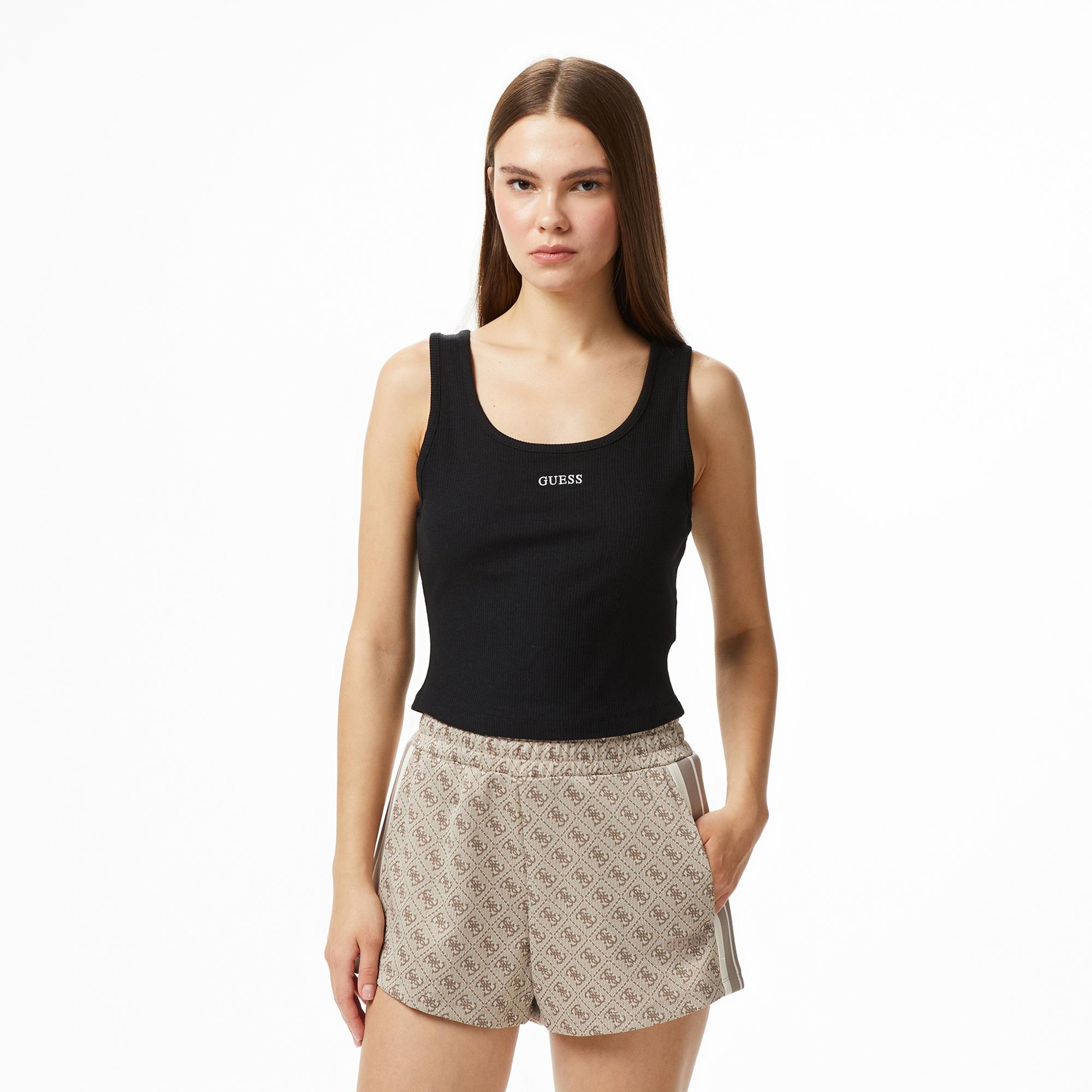 Guess Circe Aktif Modal Karışımlı Kadın Siyah T-Shirt