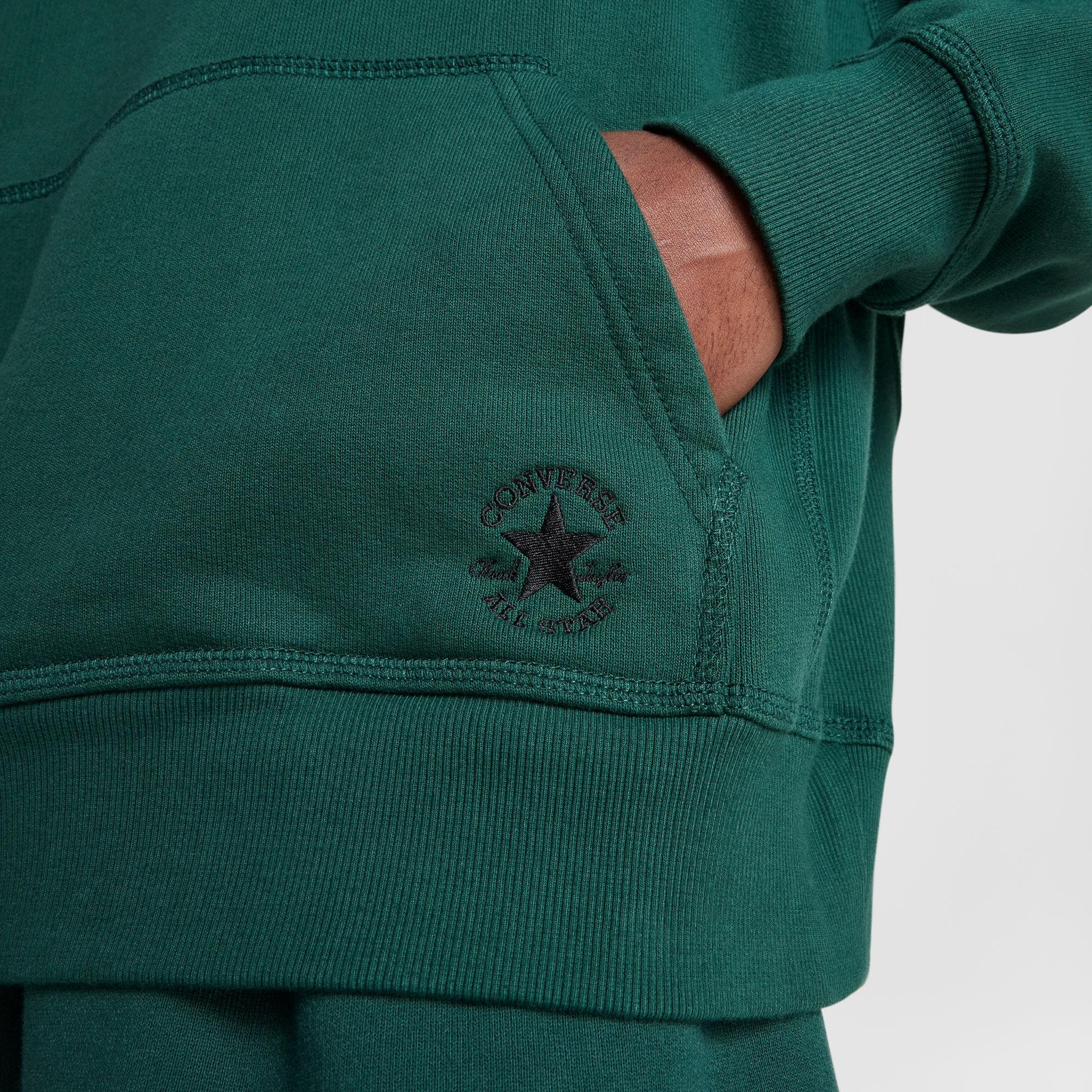 Converse Unisex Loose Fit Yeşil Hoodie