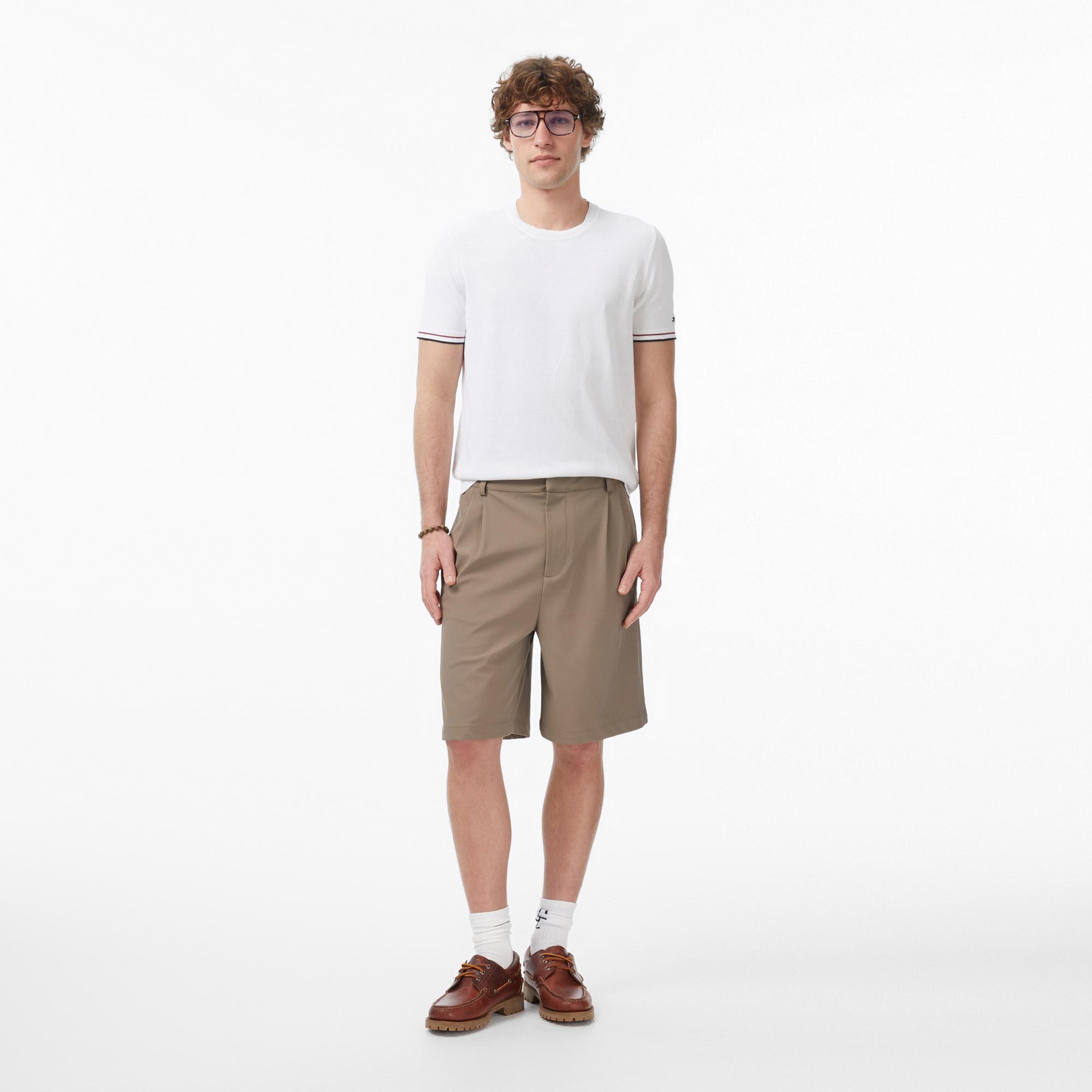 Tommy Hilfiger Dressed Casual Erkek Beyaz T-Shirt