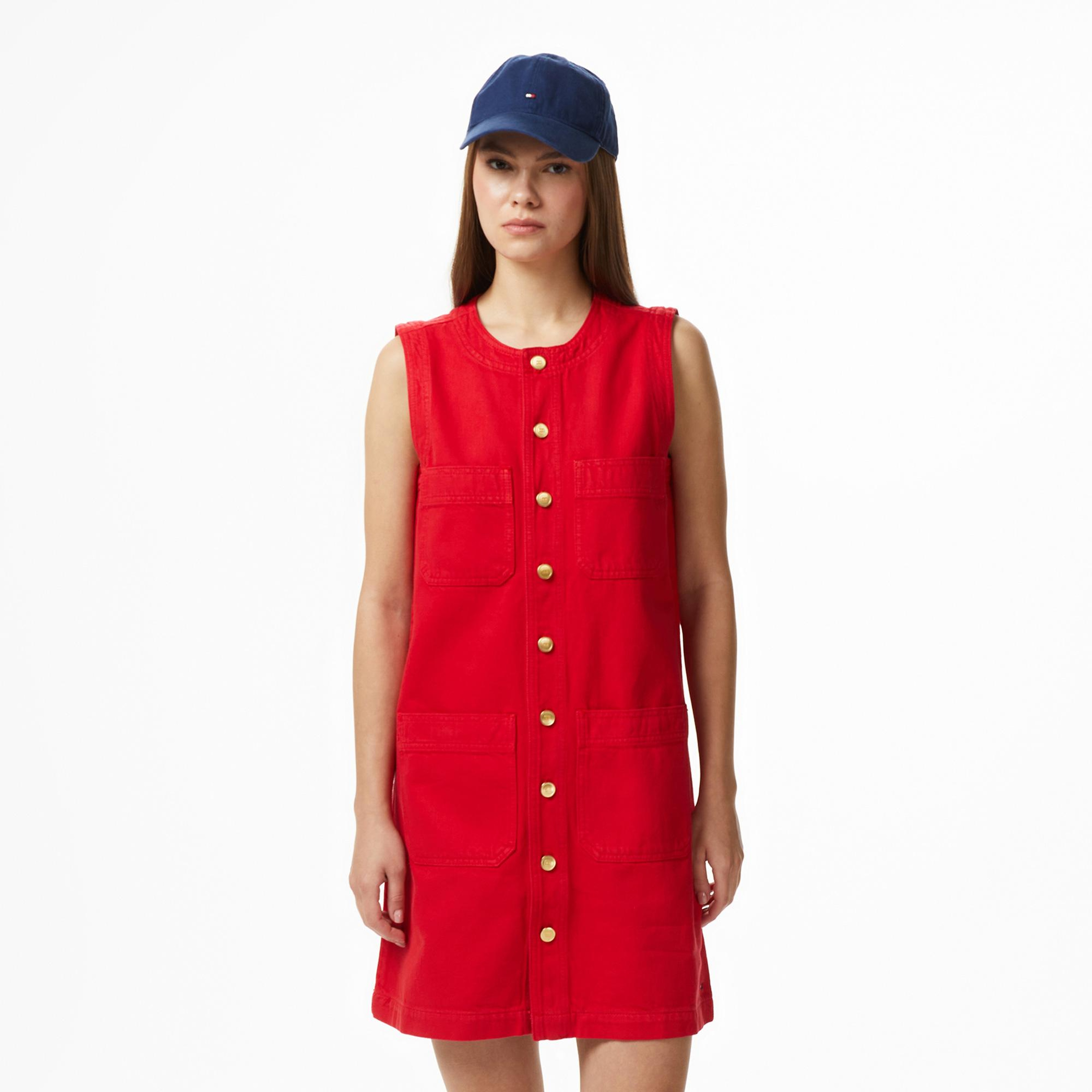 Tommy Hilfiger Kadın Turuncu Elbise