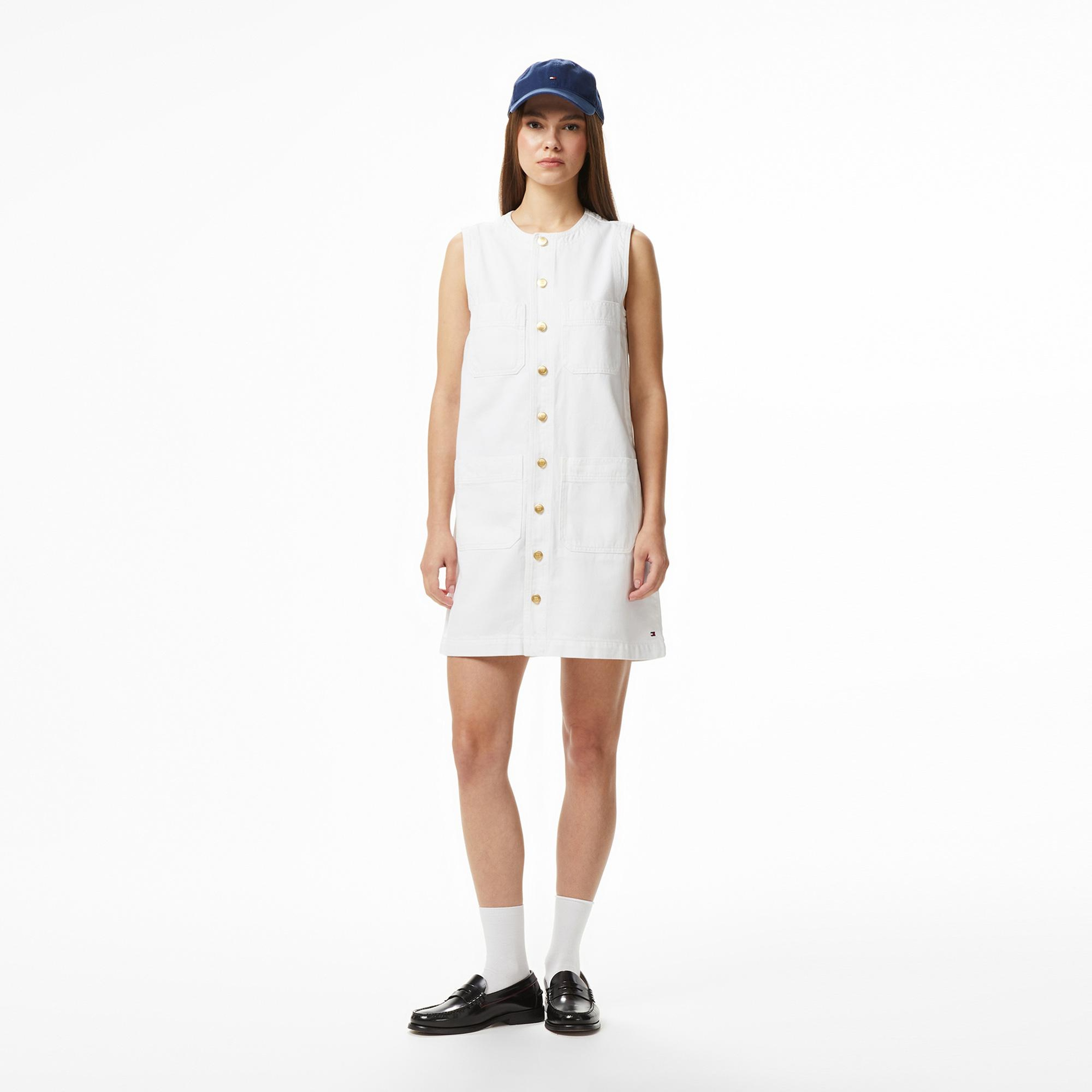 Tommy Hilfiger Kadın Beyaz Elbise