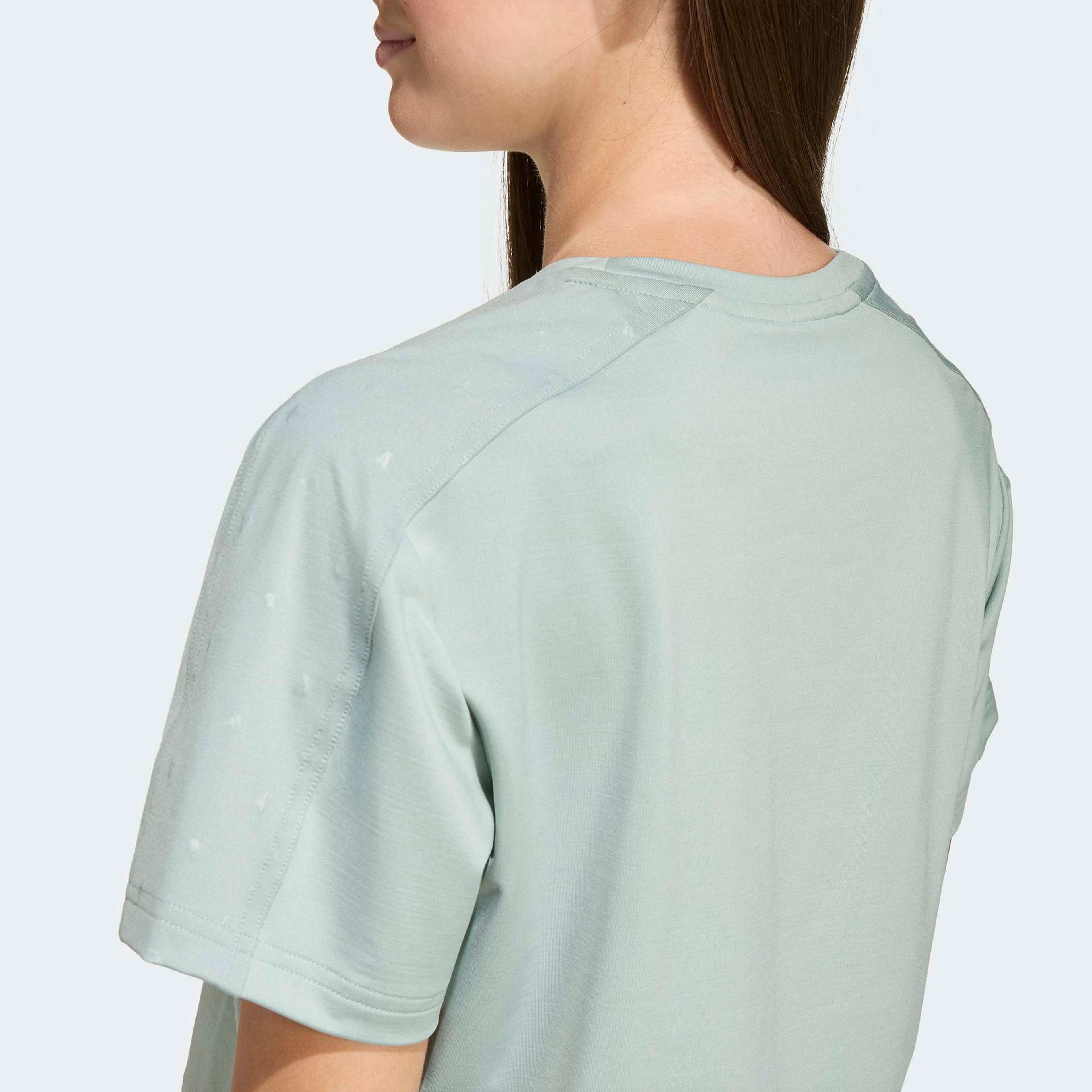 adidas Train Essentials Seasonal Çocuk Yeşil Crop T-Shirt