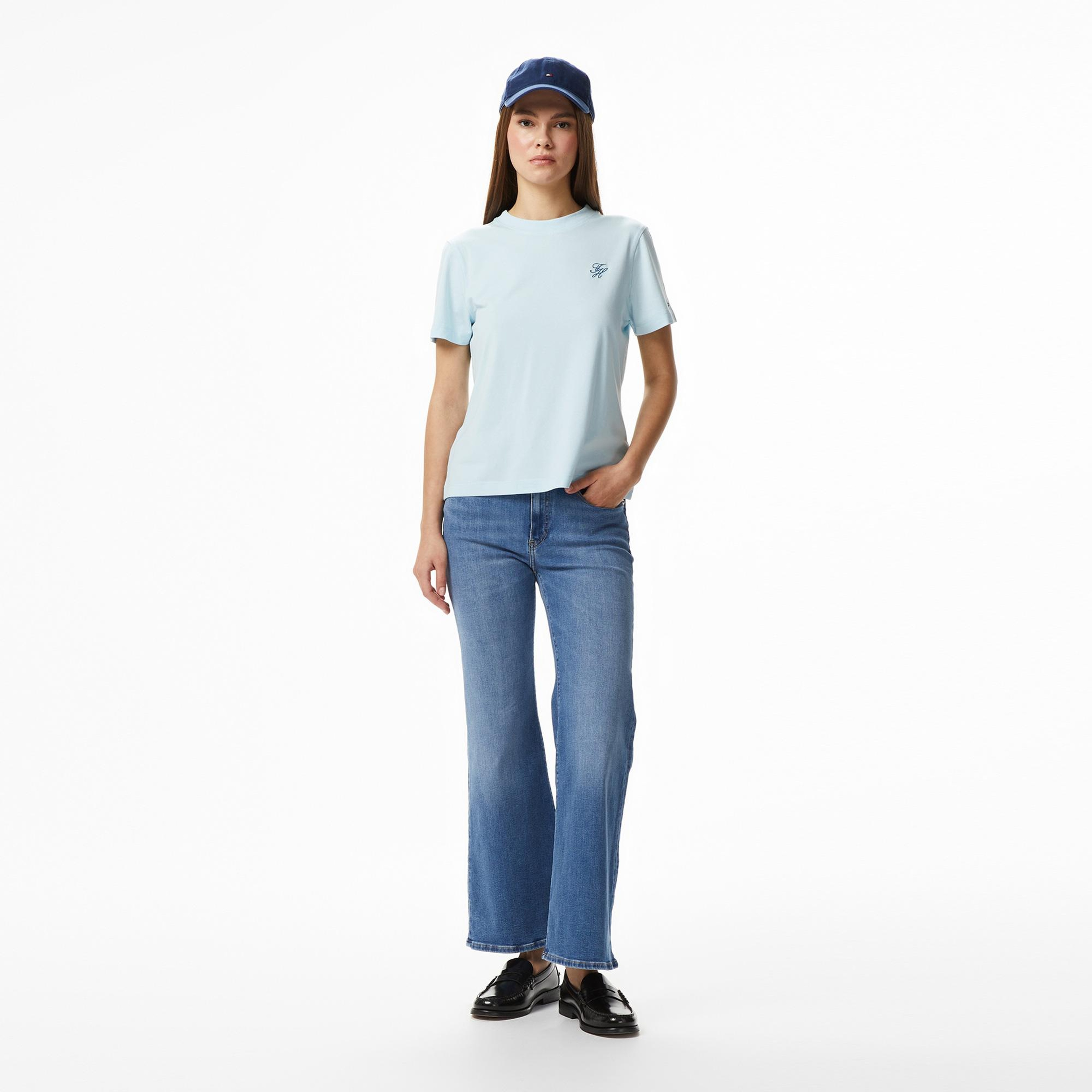 Tommy Hilfiger Mid Blue Essentials Kadın Mavi Jean