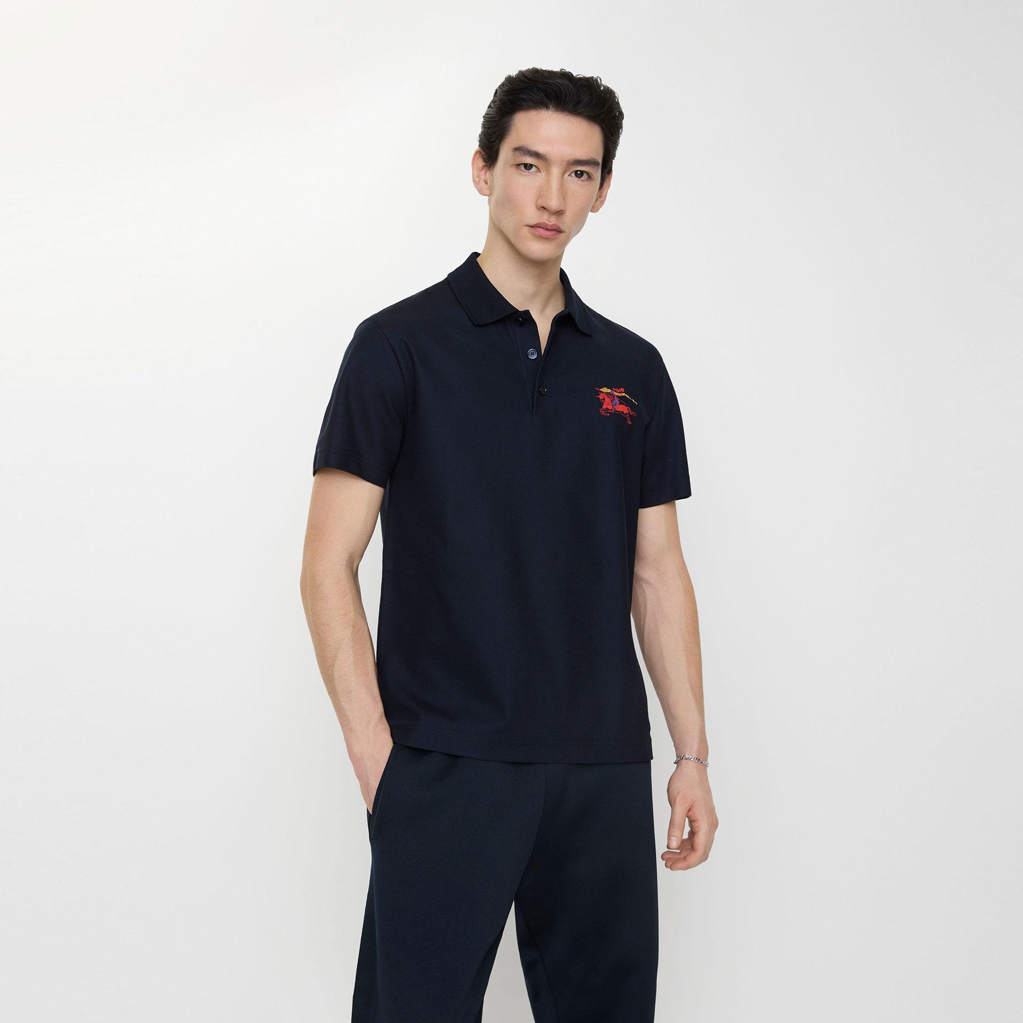 Burberry Cross Stitch Ekd Cotton Erkek Lacivert Polo