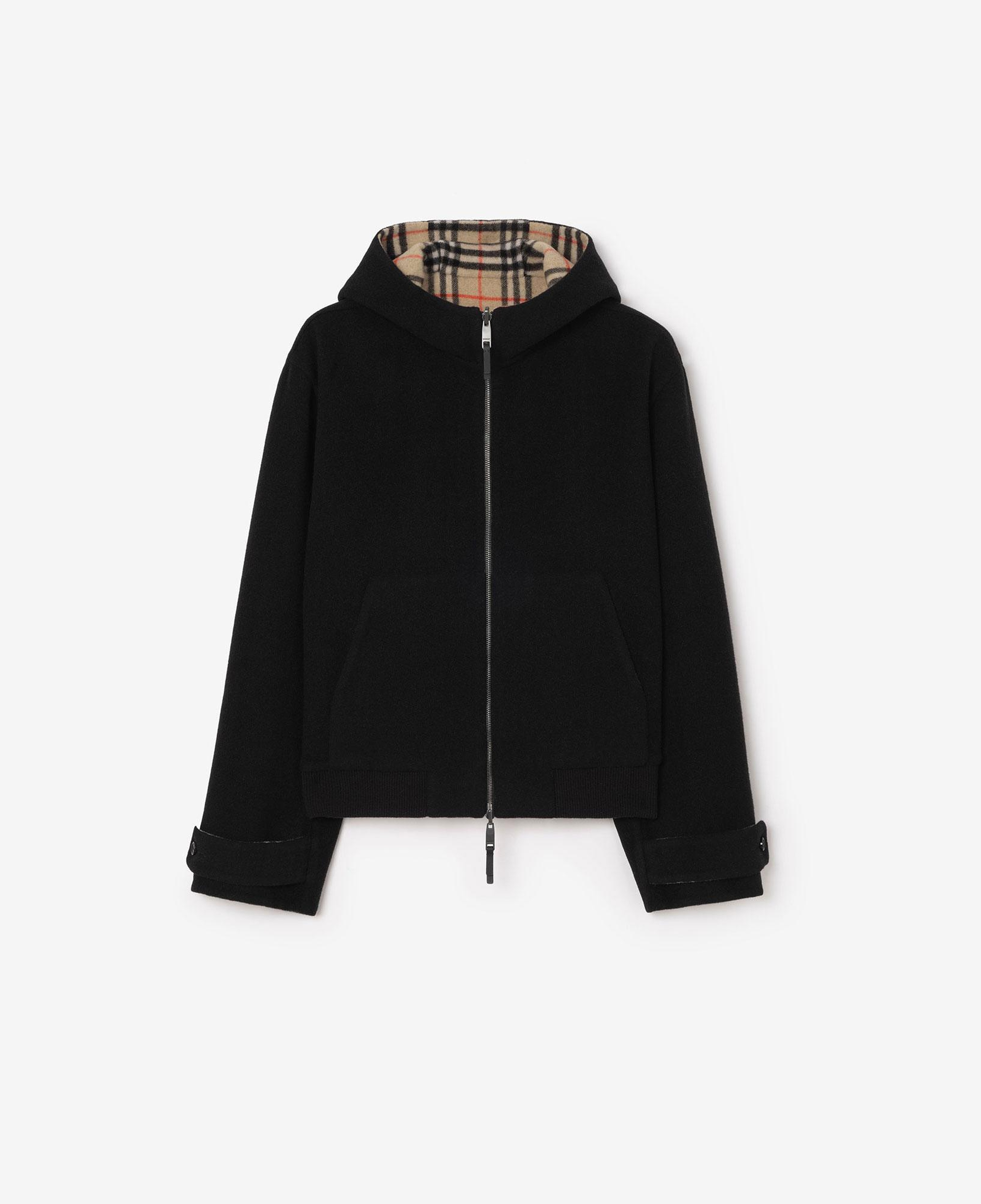 Burberry Reversible Wool Hooded Erkek Siyah Kaban