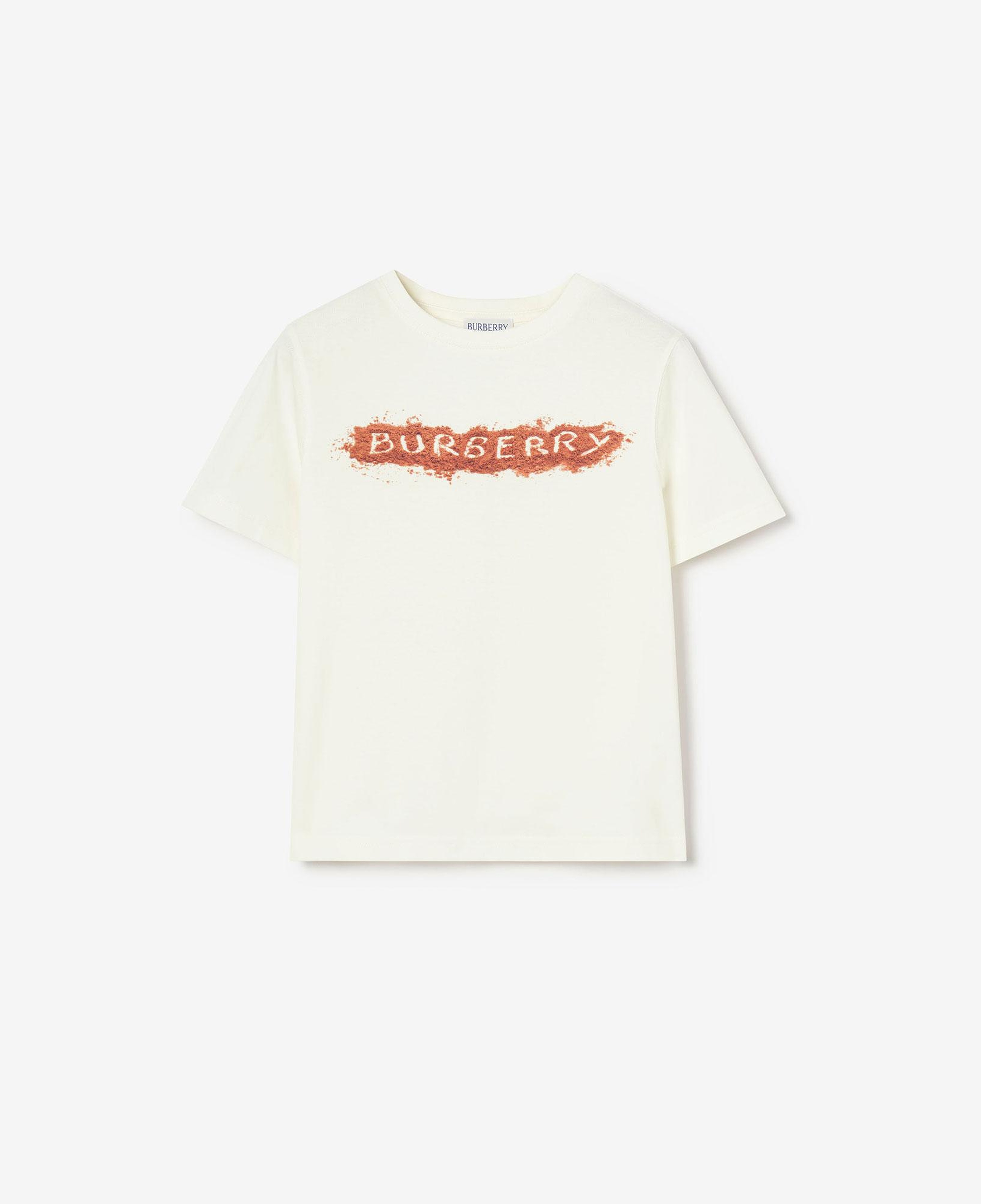 Burberry Sandy Logo Cotton Çocuk Beyaz T-Shirt