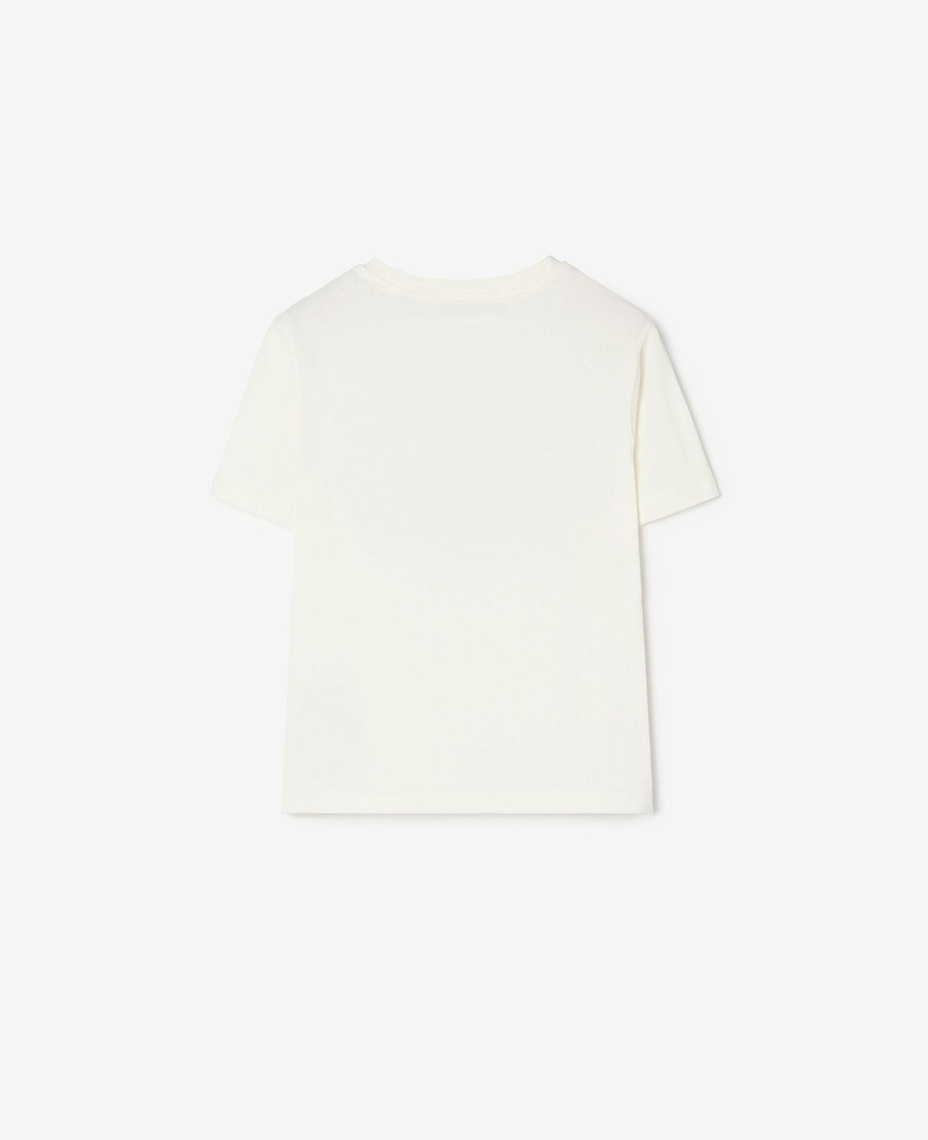 Burberry Knight Stamp Cotton Çocuk Beyaz T-Shirt