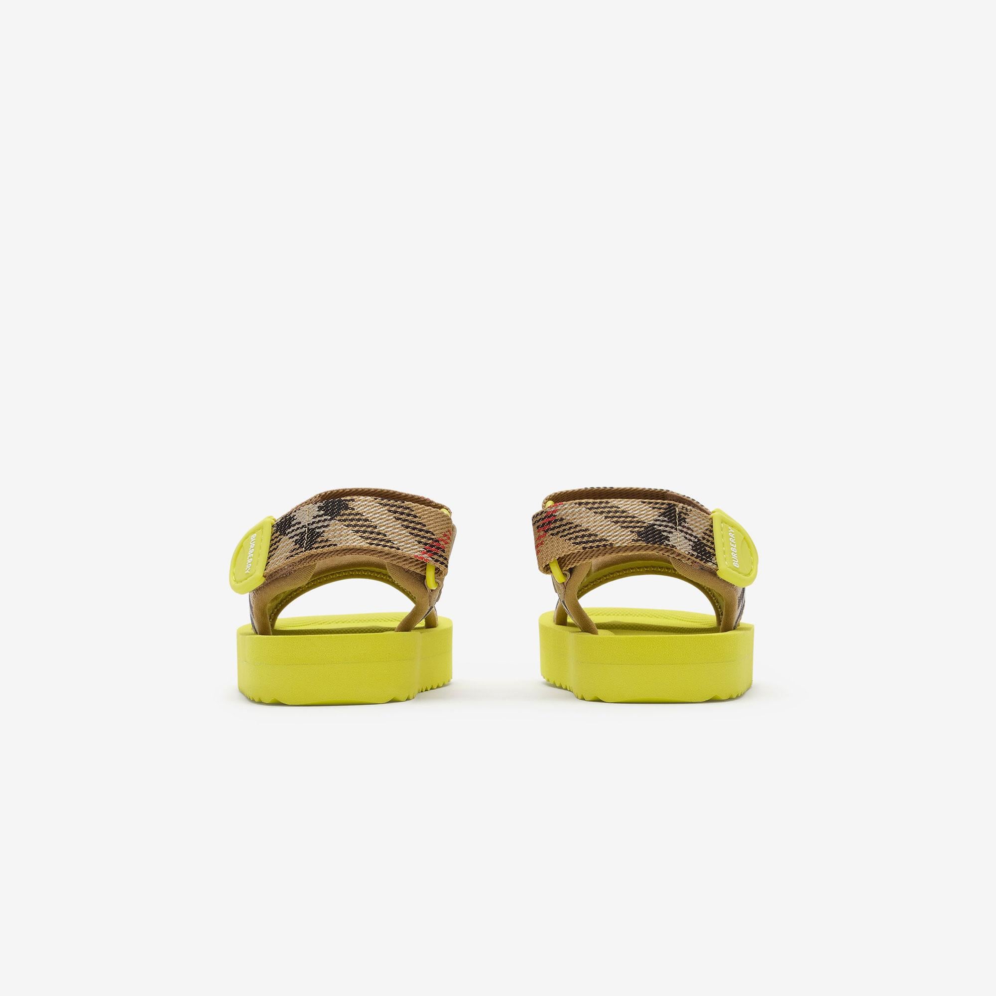 Burberry Check Çocuk Yeşil Sandalet