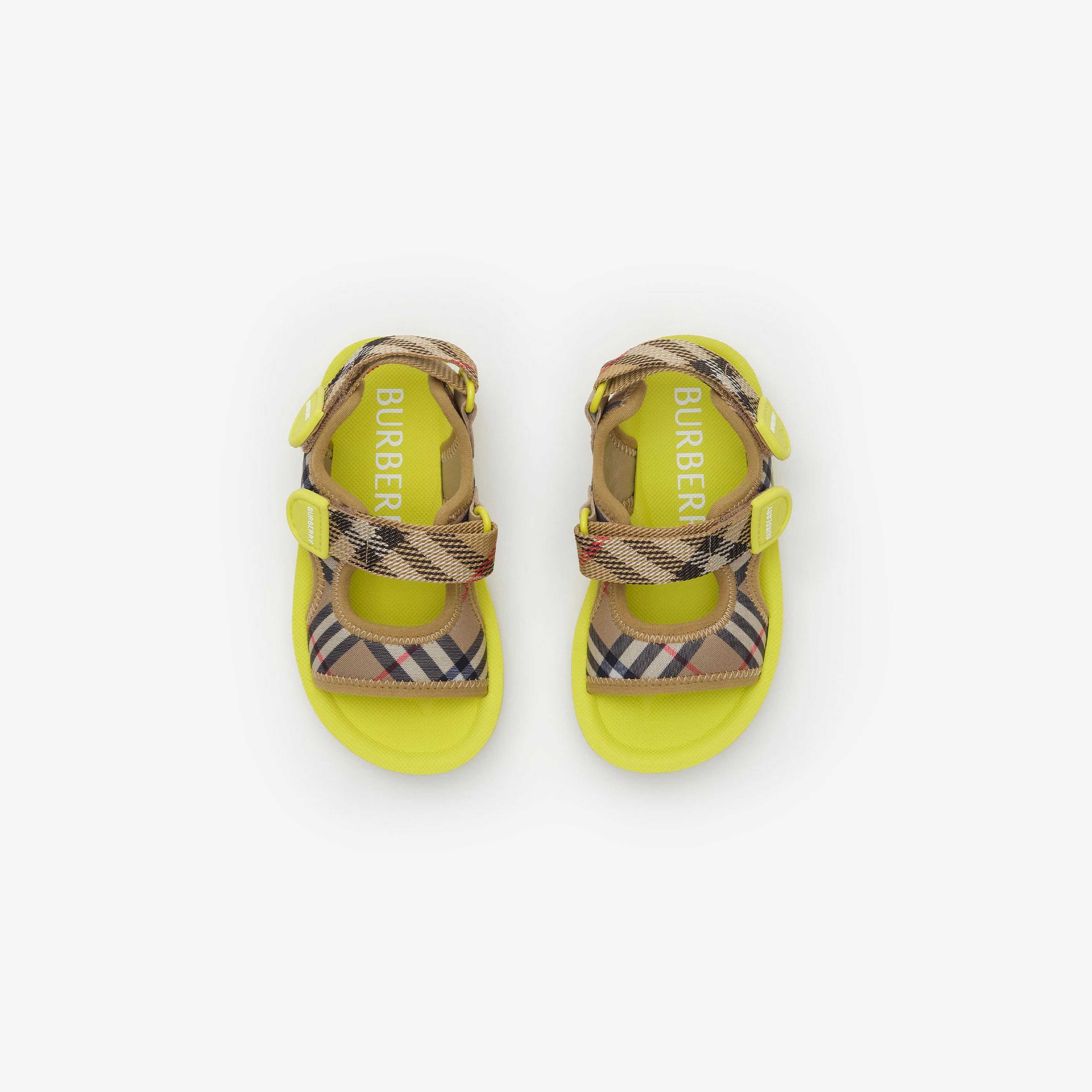 Burberry Check Çocuk Yeşil Sandalet