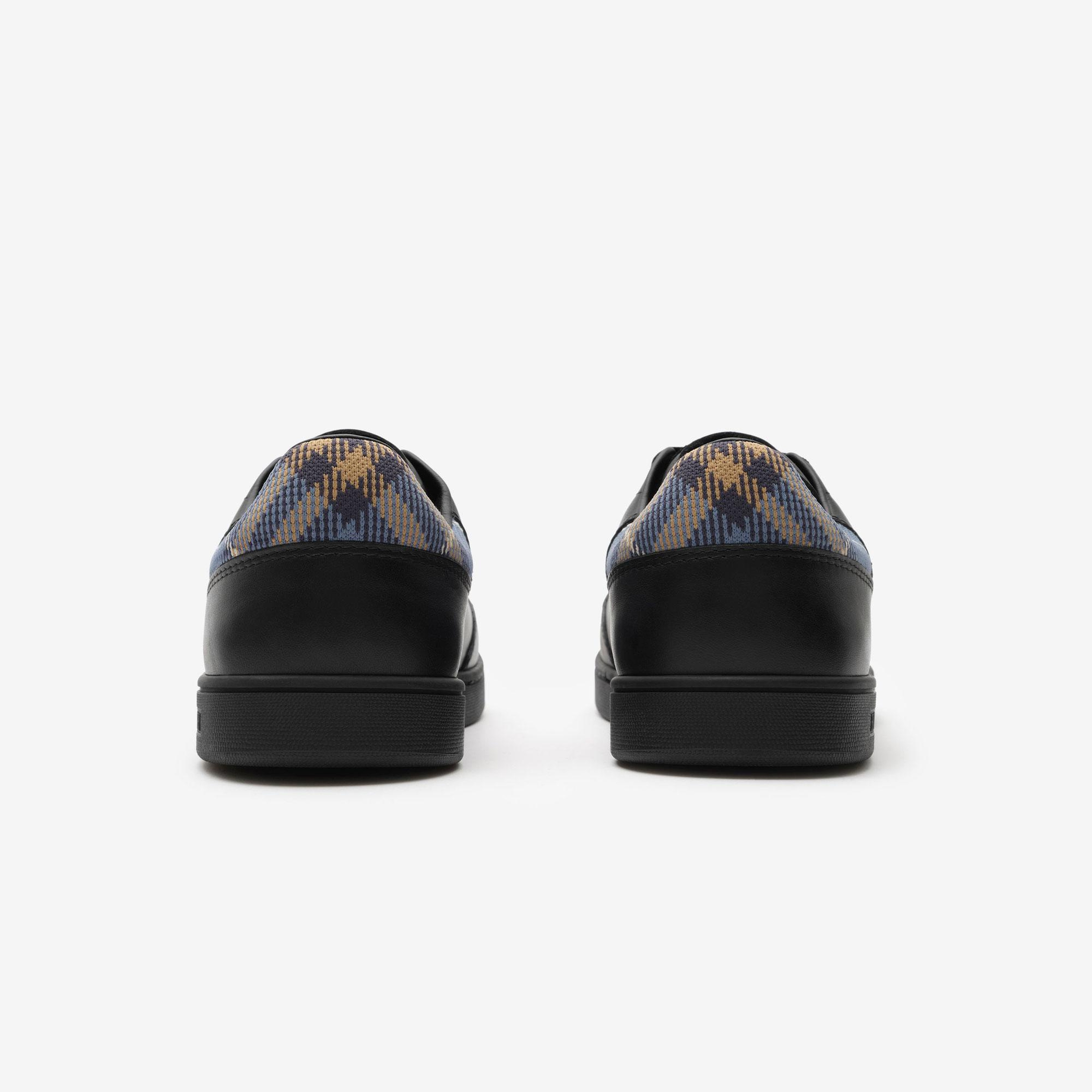 Burberry Leather Set Erkek Siyah Sneaker