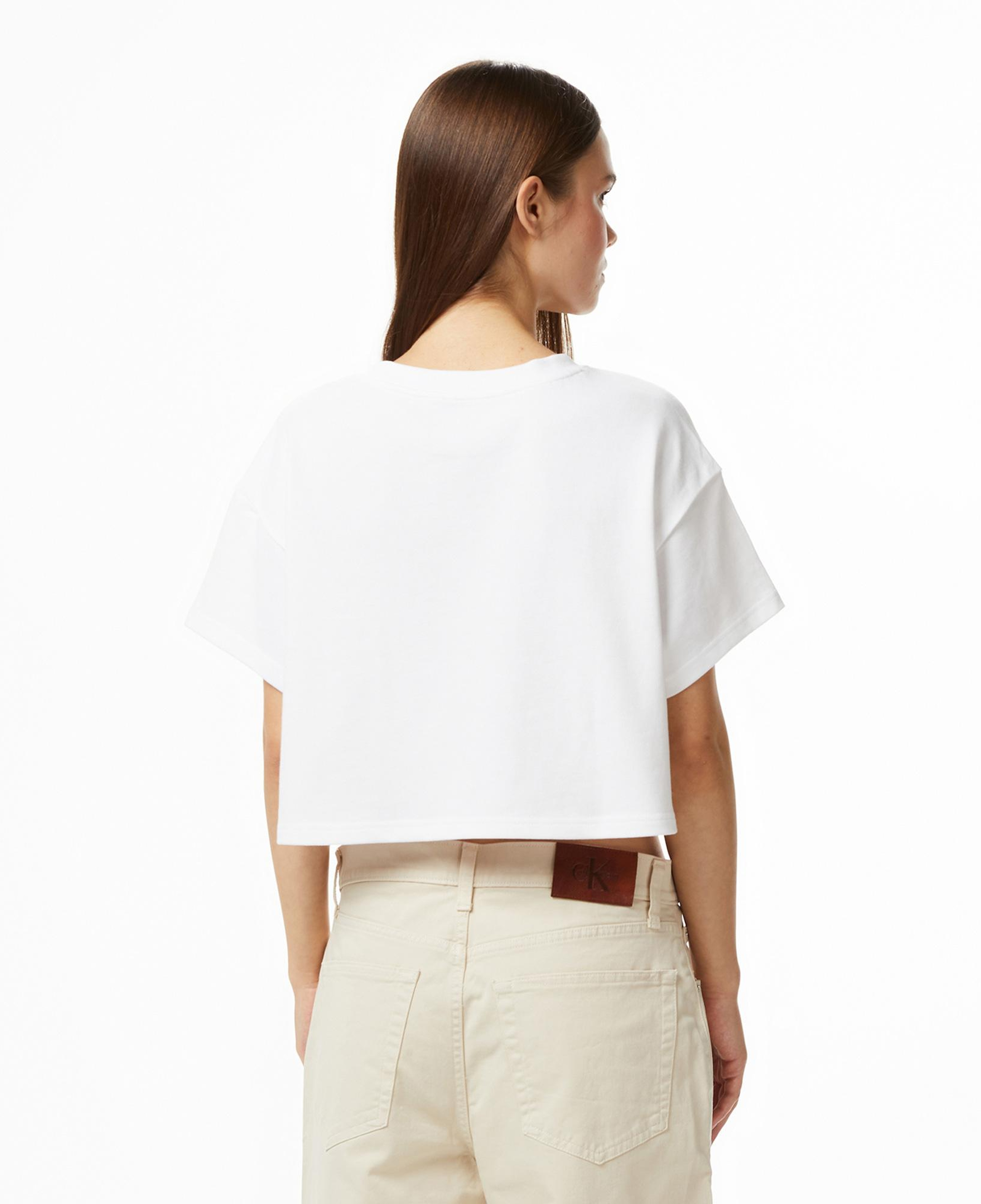 Calvin Klein Cropped  Kadın Beyaz T-Shirt