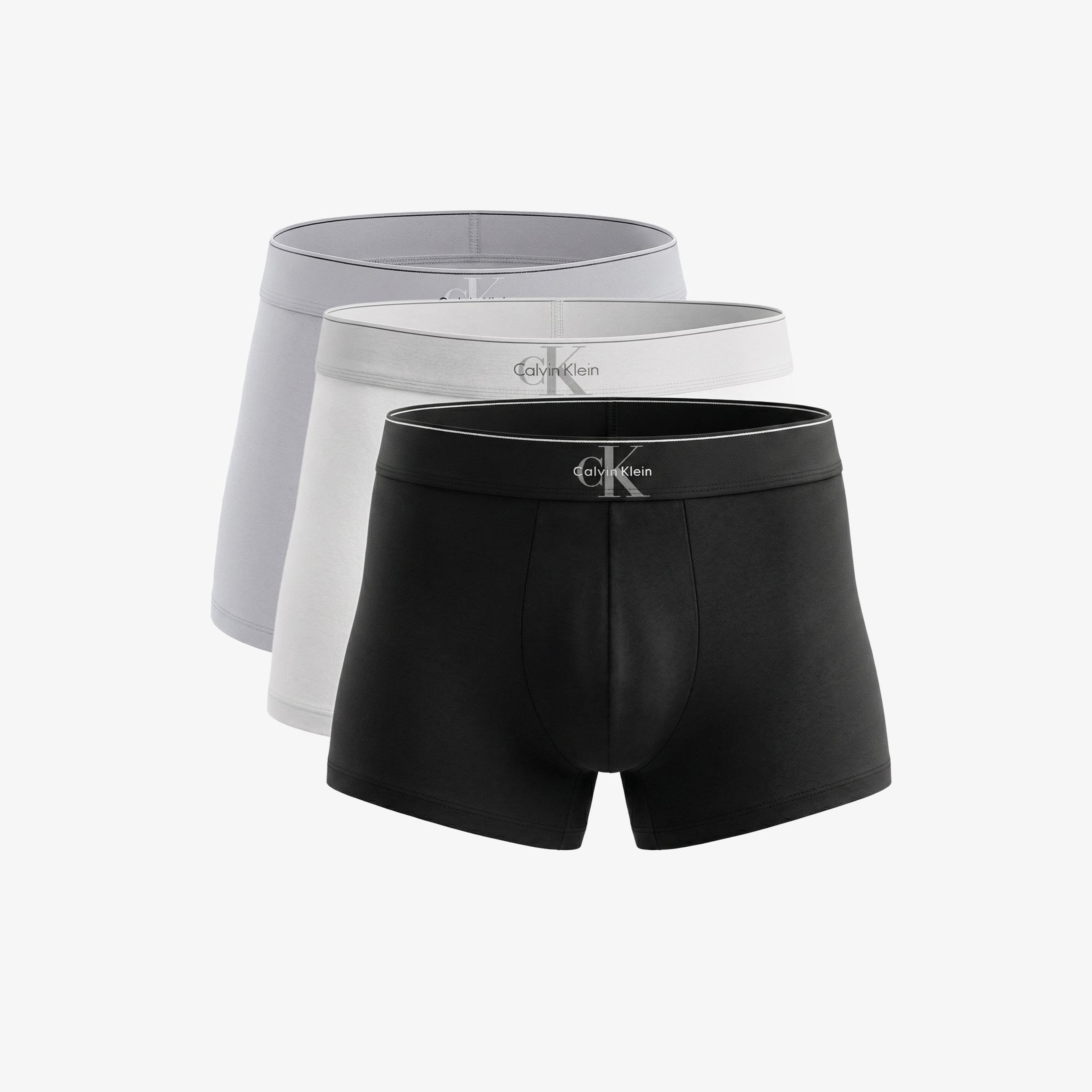 Calvin Klein Trunk 3'lü Erkek Gri Boxer