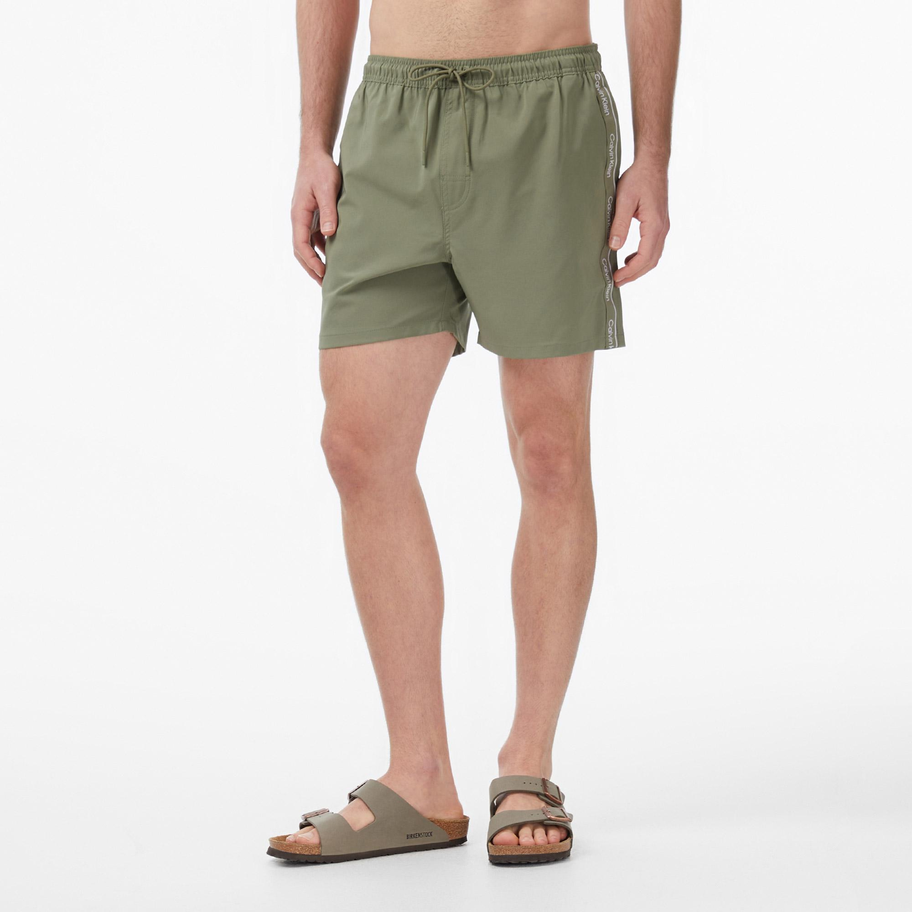 Calvin Klein Medium Drawstring Core Erkek Haki Deniz Şortu