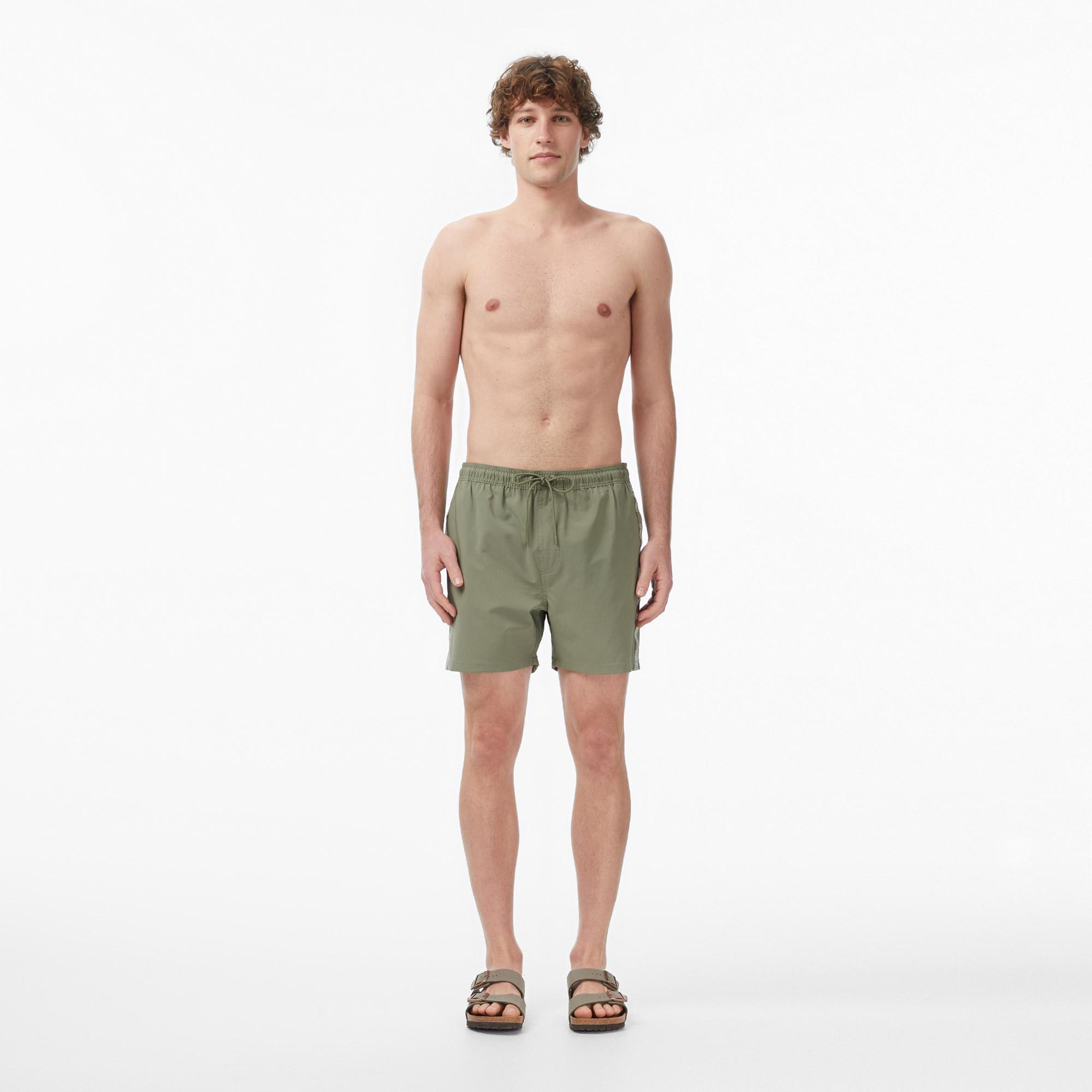 Calvin Klein Medium Drawstring Core Erkek Haki Deniz Şortu