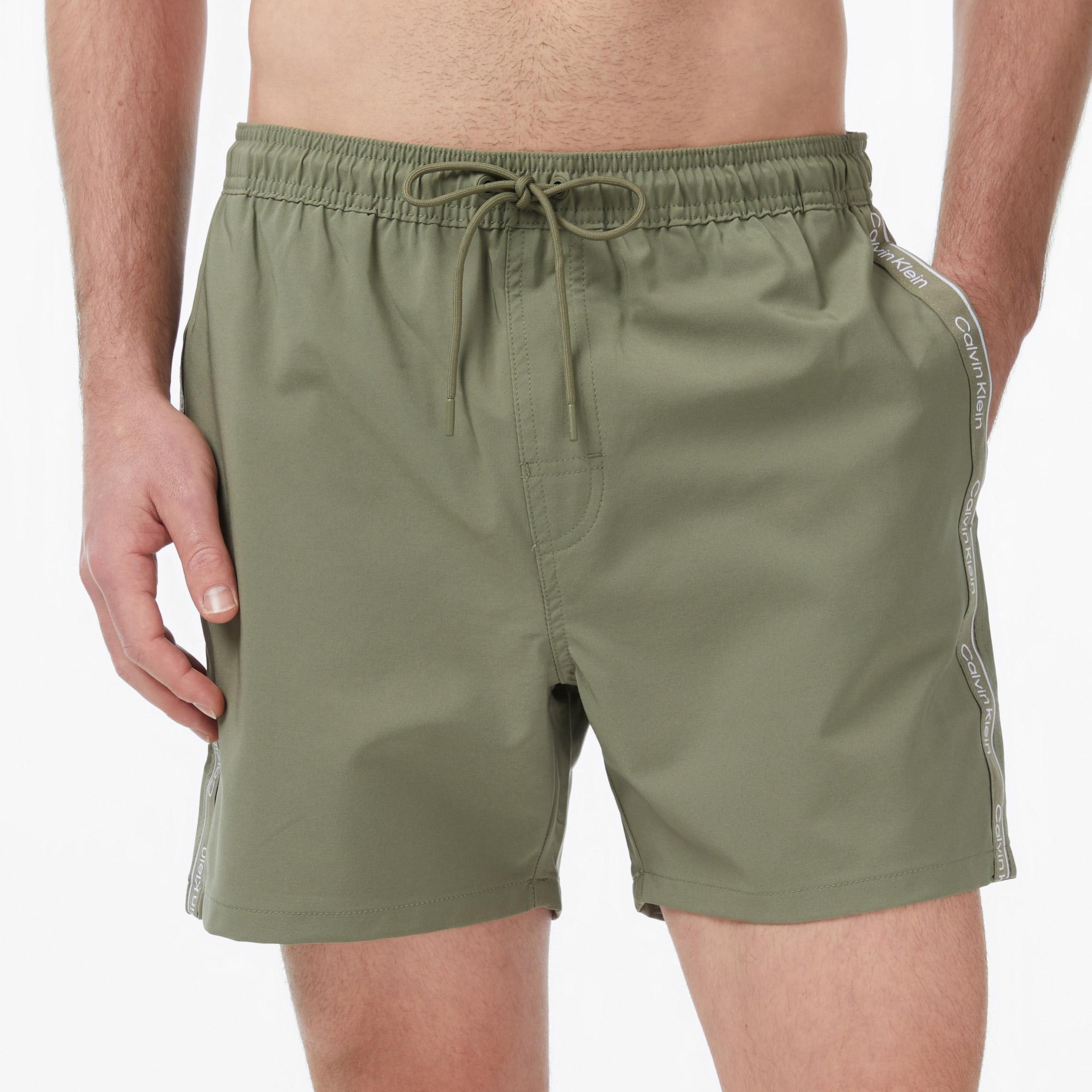 Calvin Klein Medium Drawstring Core Erkek Haki Deniz Şortu