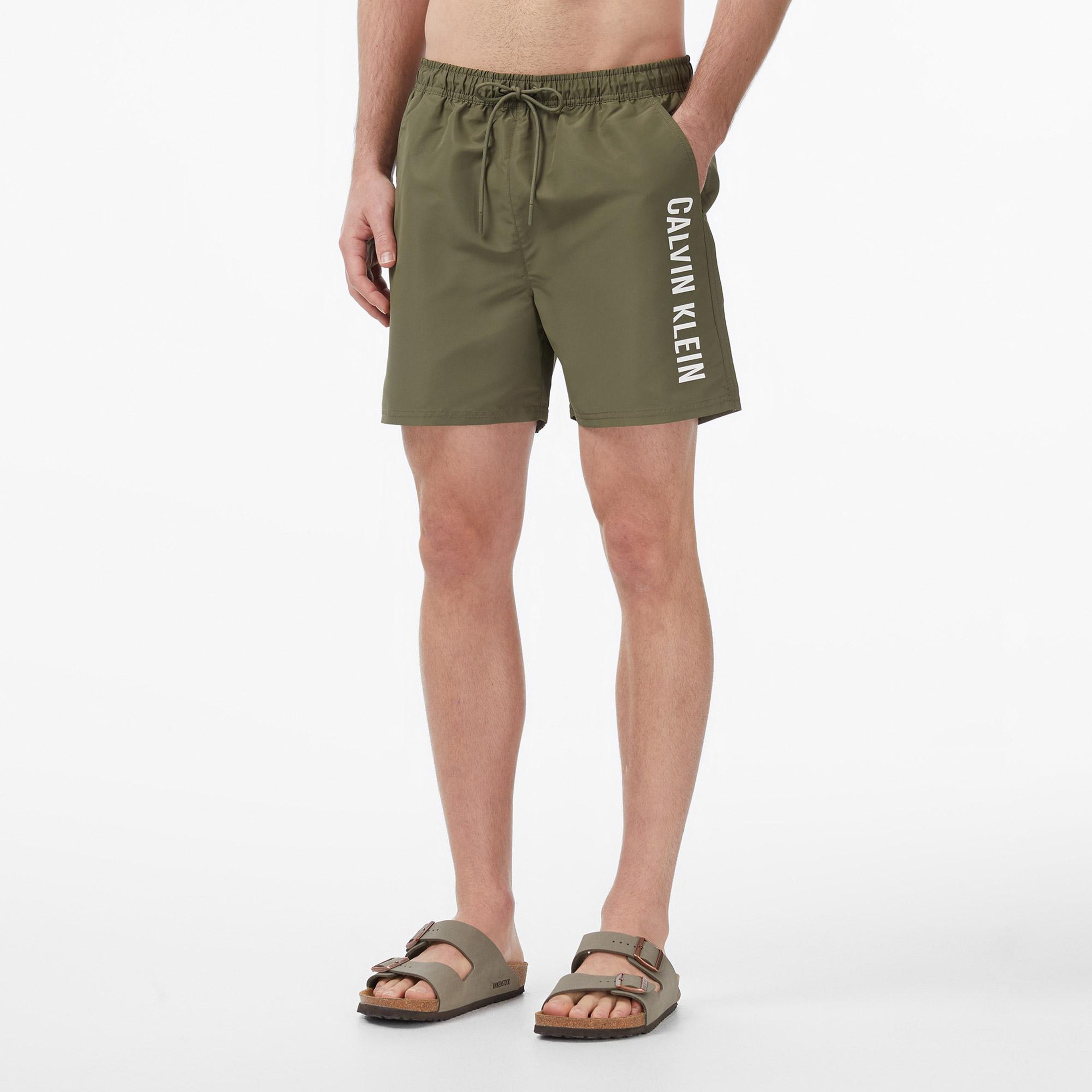 Calvin Klein Medium Drawstring Erkek Yeşil Deniz Şortu