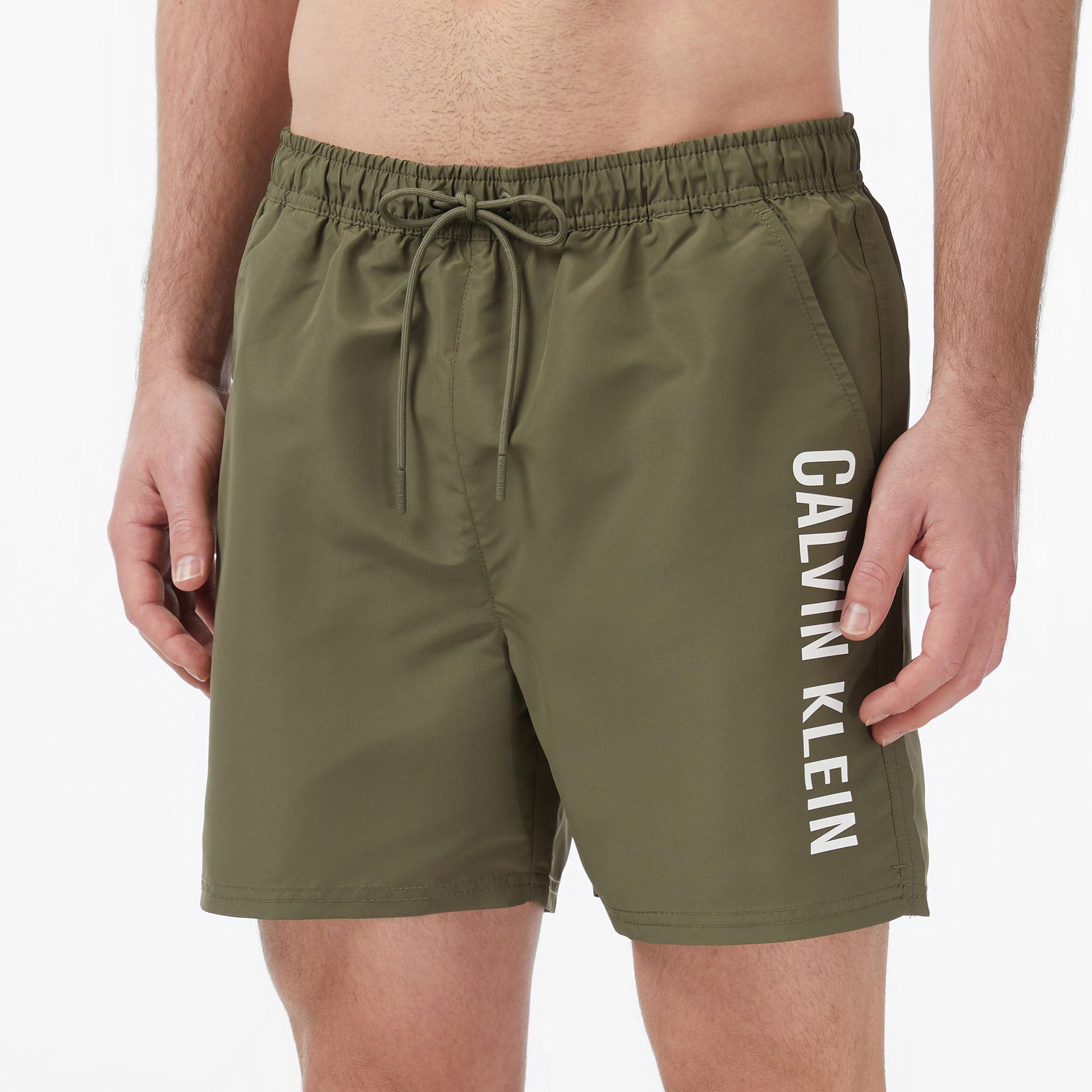 Calvin Klein Medium Drawstring Erkek Yeşil Deniz Şortu