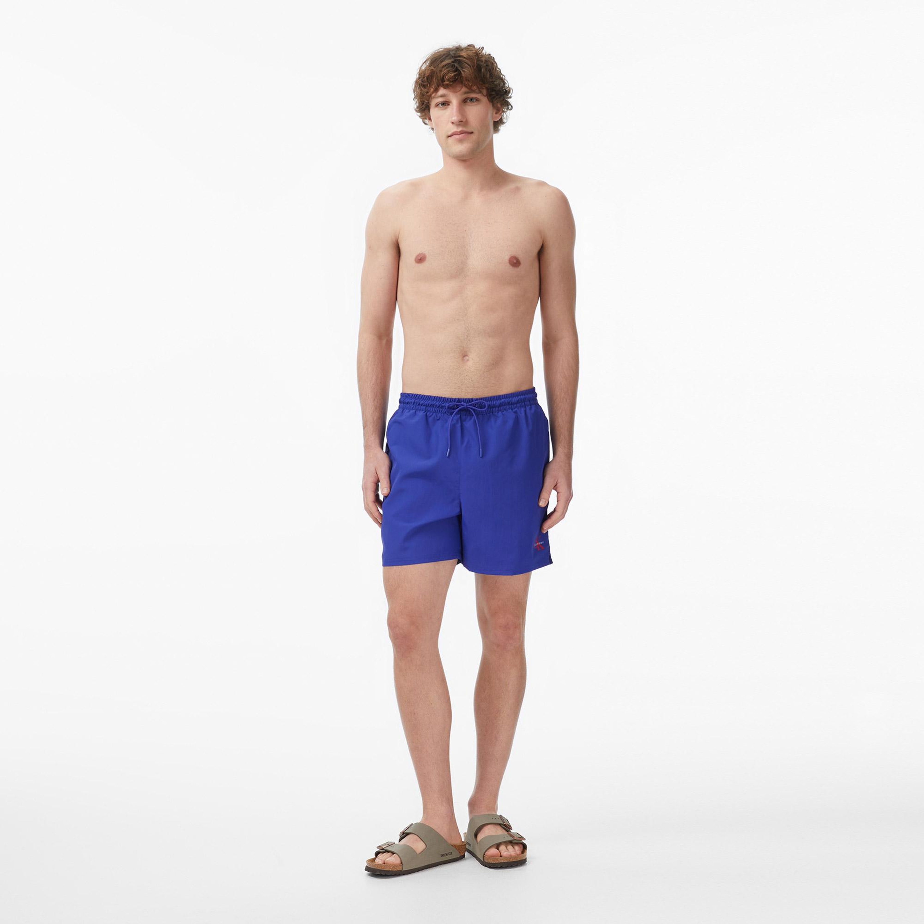 Calvin Klein Medium Drawstring Waistband Erkek Mor Deniz Şortu