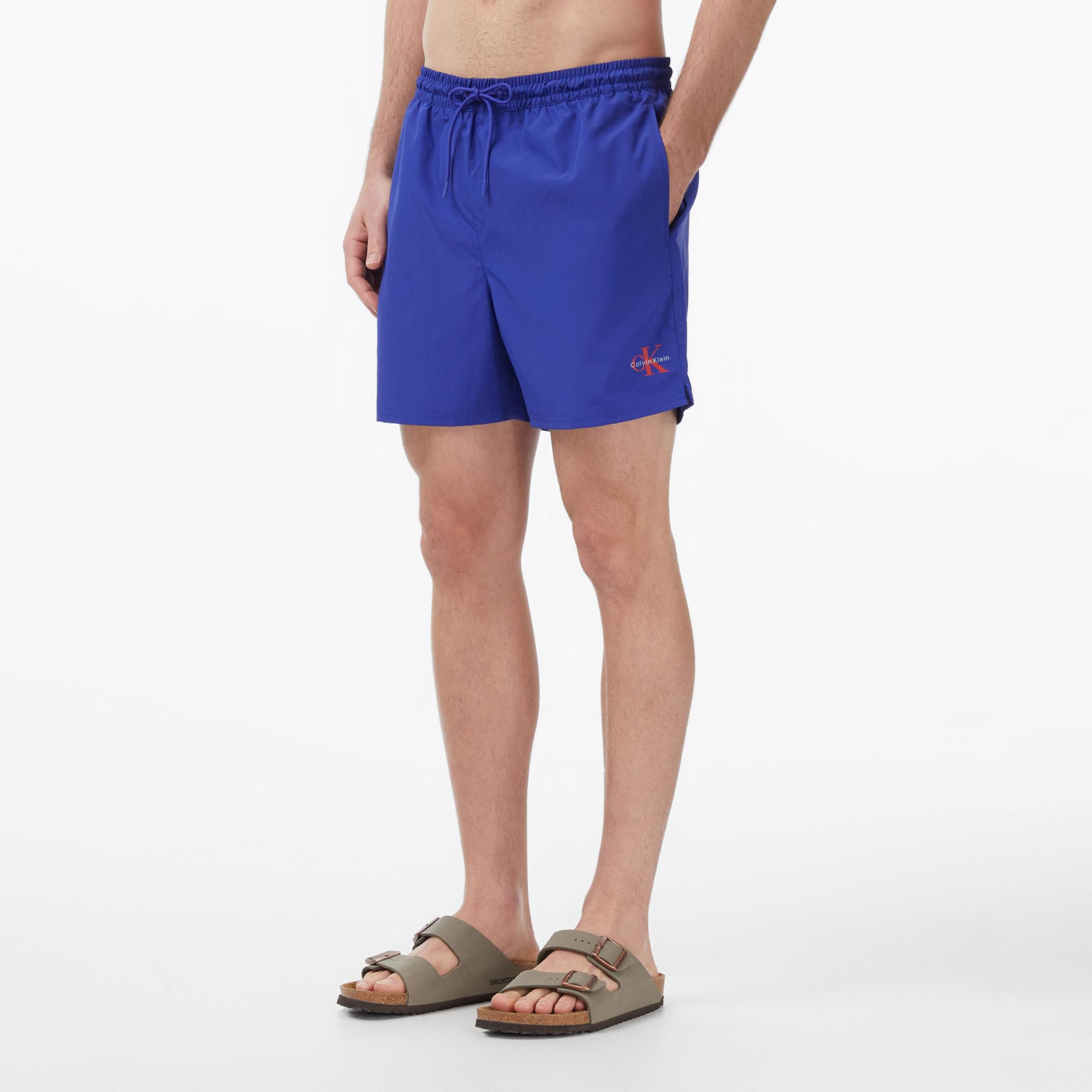 Calvin Klein Medium Drawstring Waistband Erkek Mor Deniz Şortu