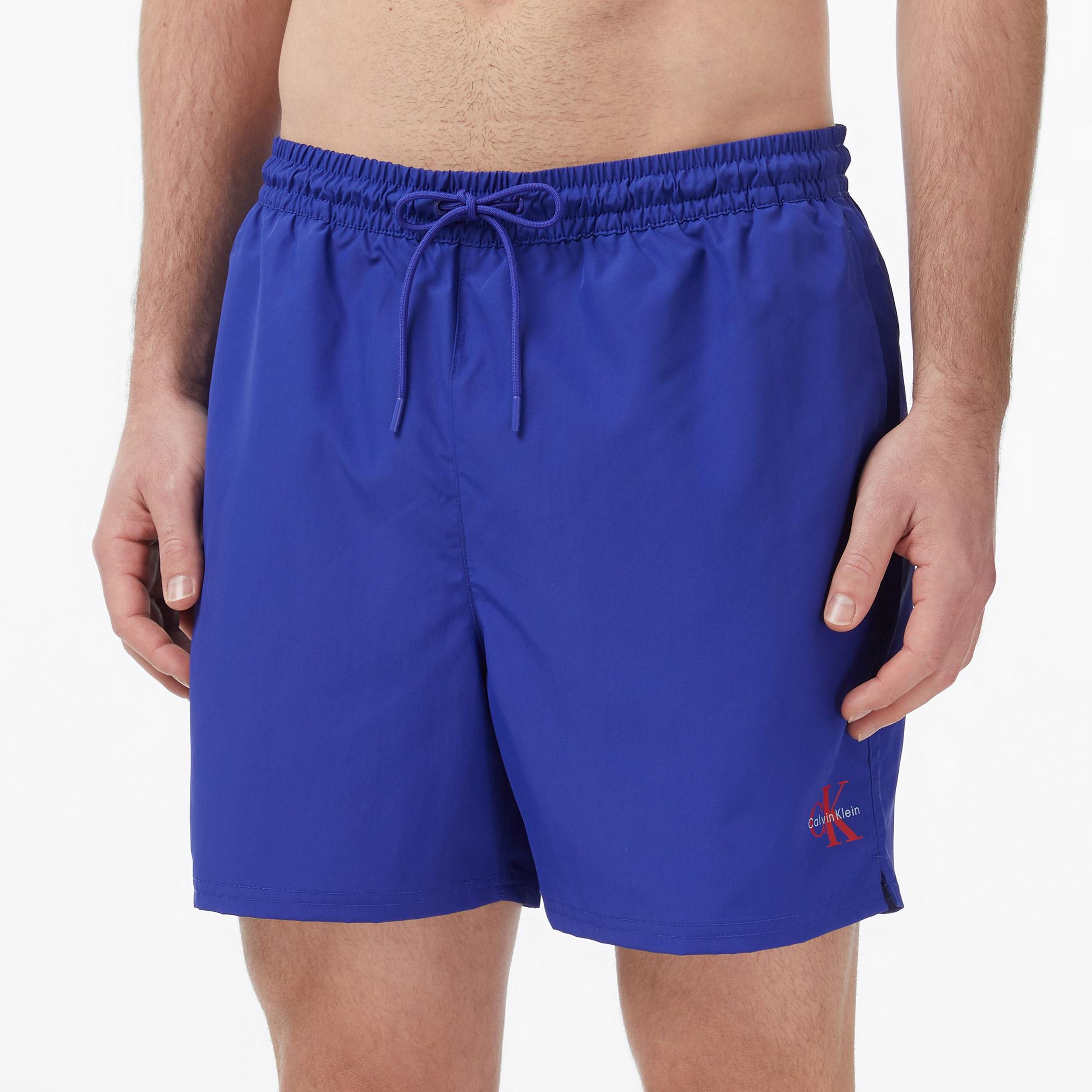 Calvin Klein Medium Drawstring Waistband Erkek Mor Deniz Şortu