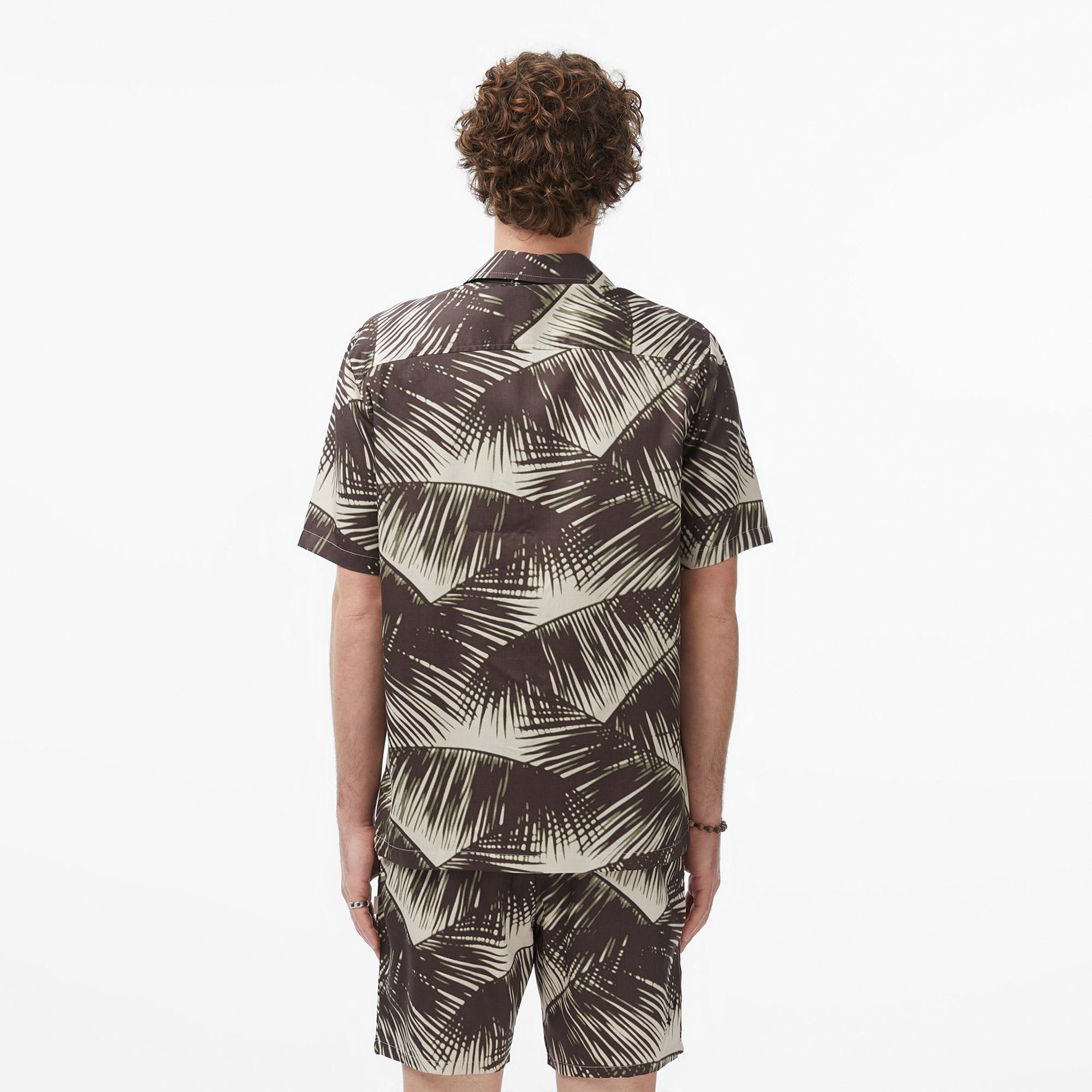 Calvin Klein Button Down Erkek Haki T-Shirt