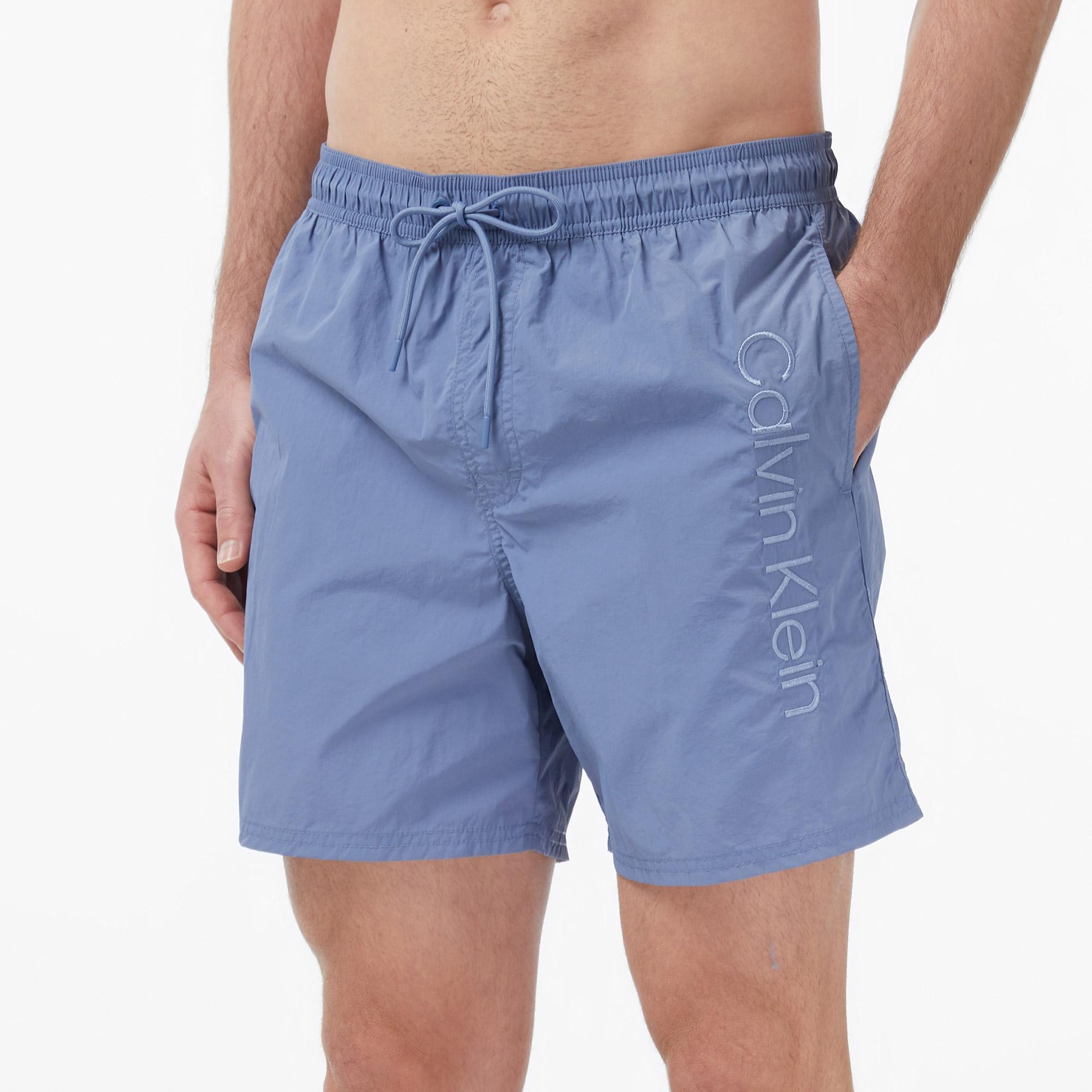 Calvin Klein Medium Drawstring Erkek Mavi Deniz Şortu