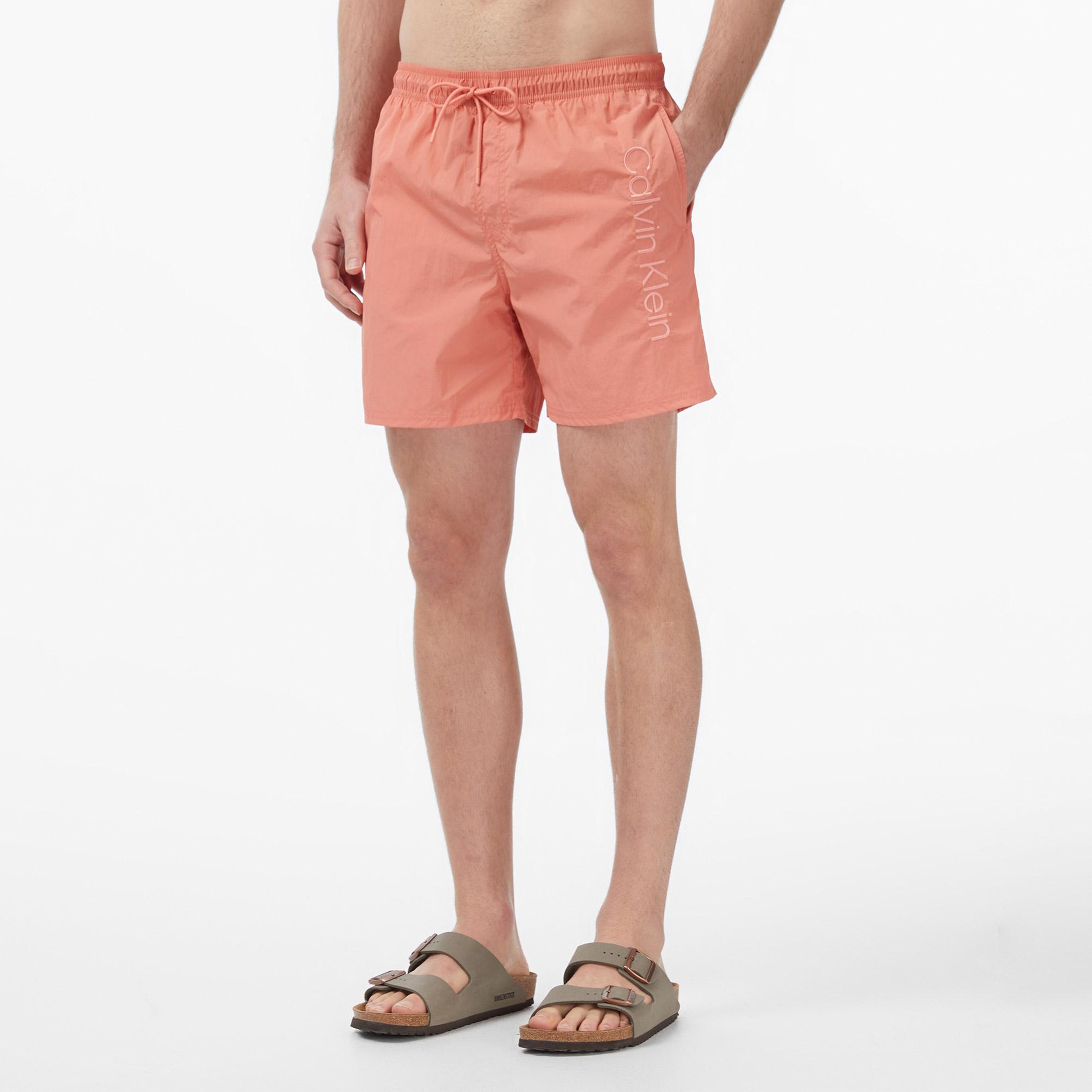 Calvin Klein Medium Drawstring Erkek Turuncu Deniz Şortu