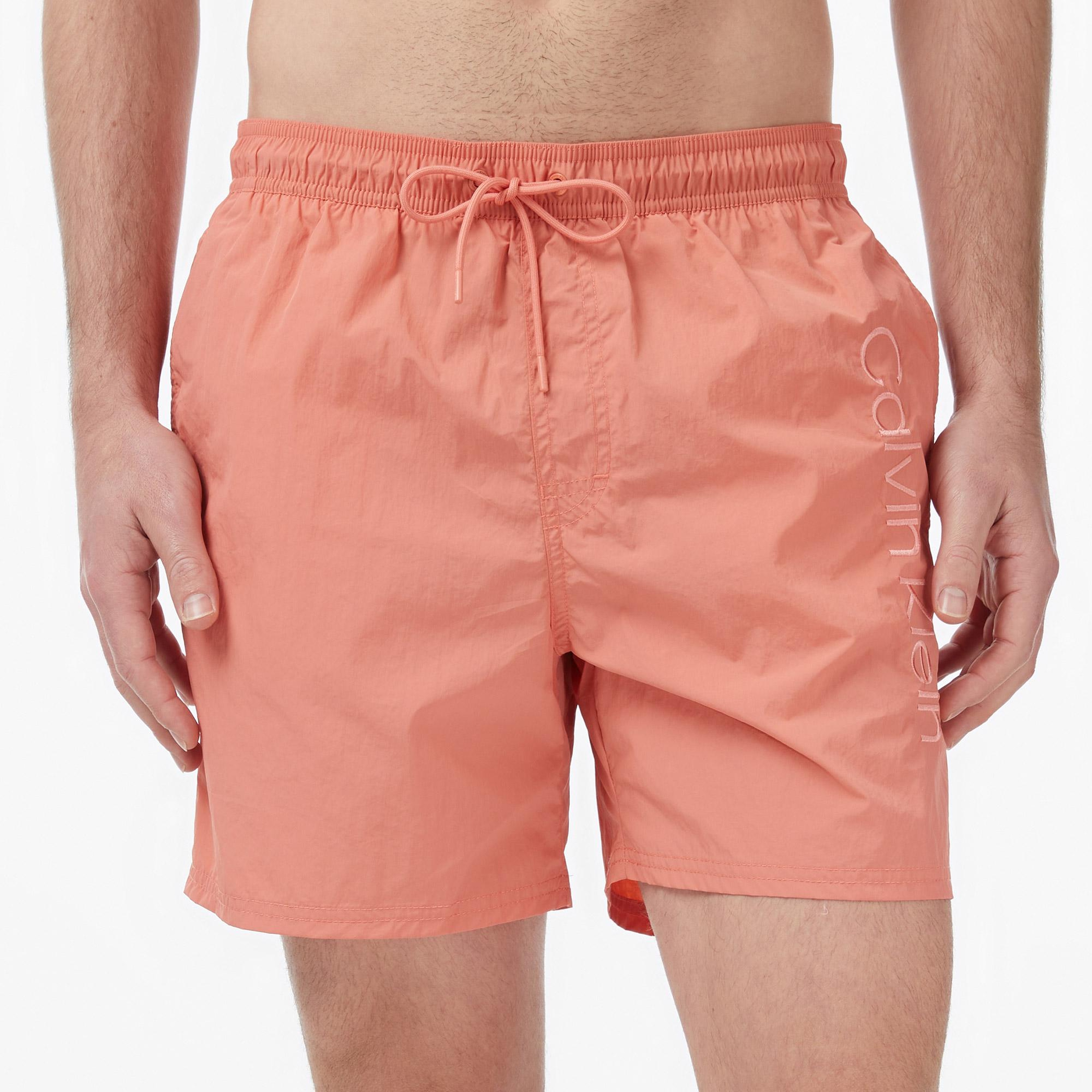 Calvin Klein Medium Drawstring Erkek Turuncu Deniz Şortu