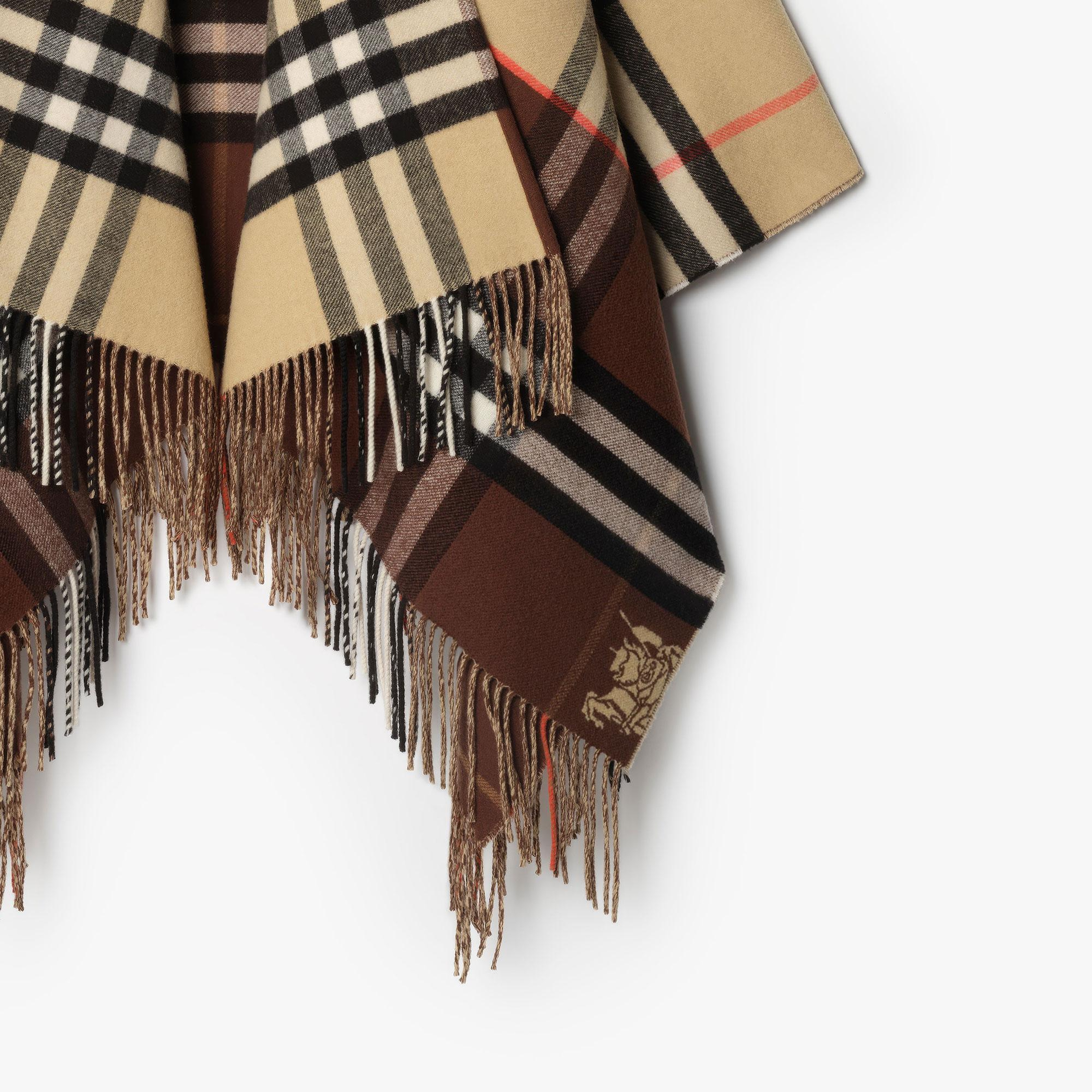 Burberry Double Check Kadın Bej Panço