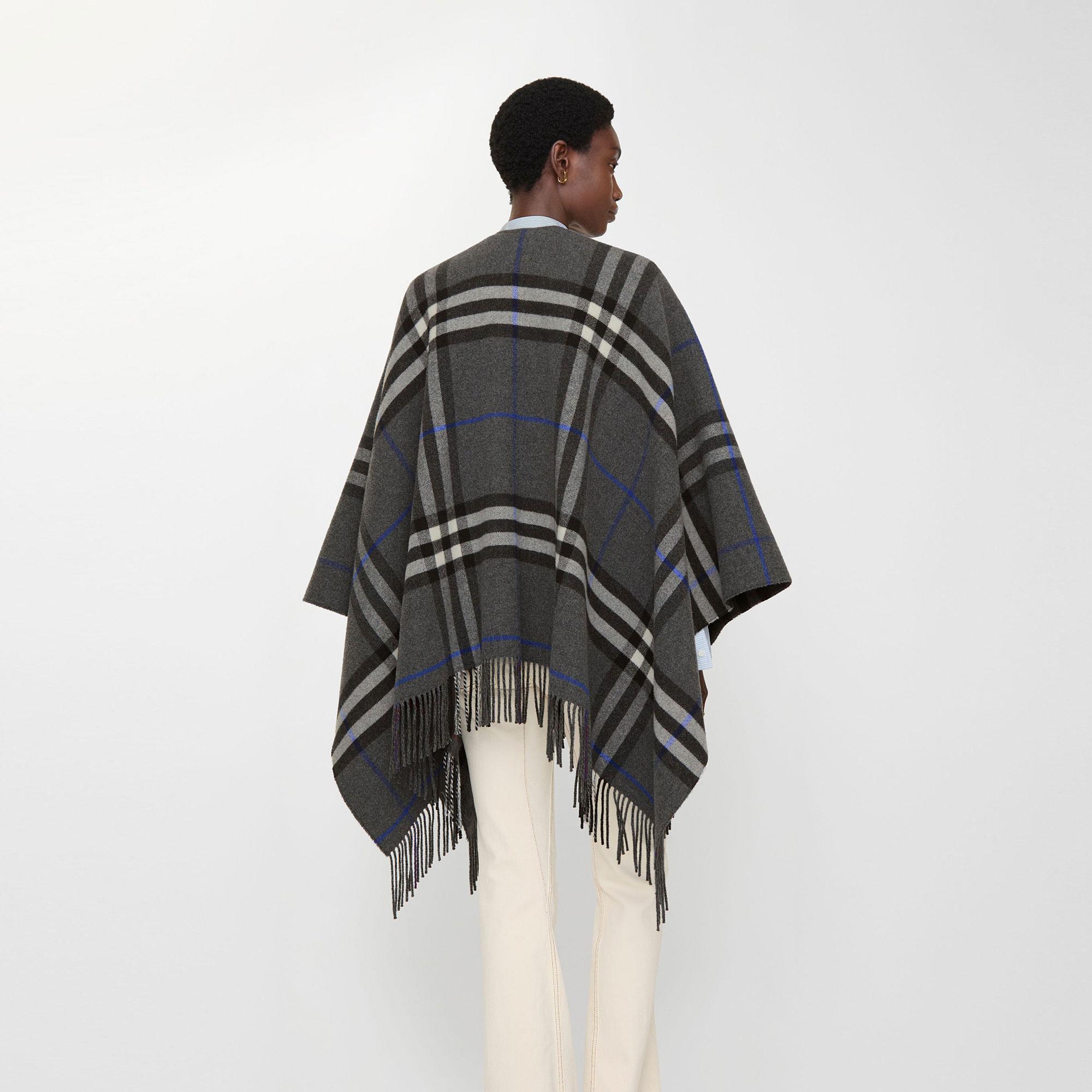 Burberry Double Check Kadın Gri Panço