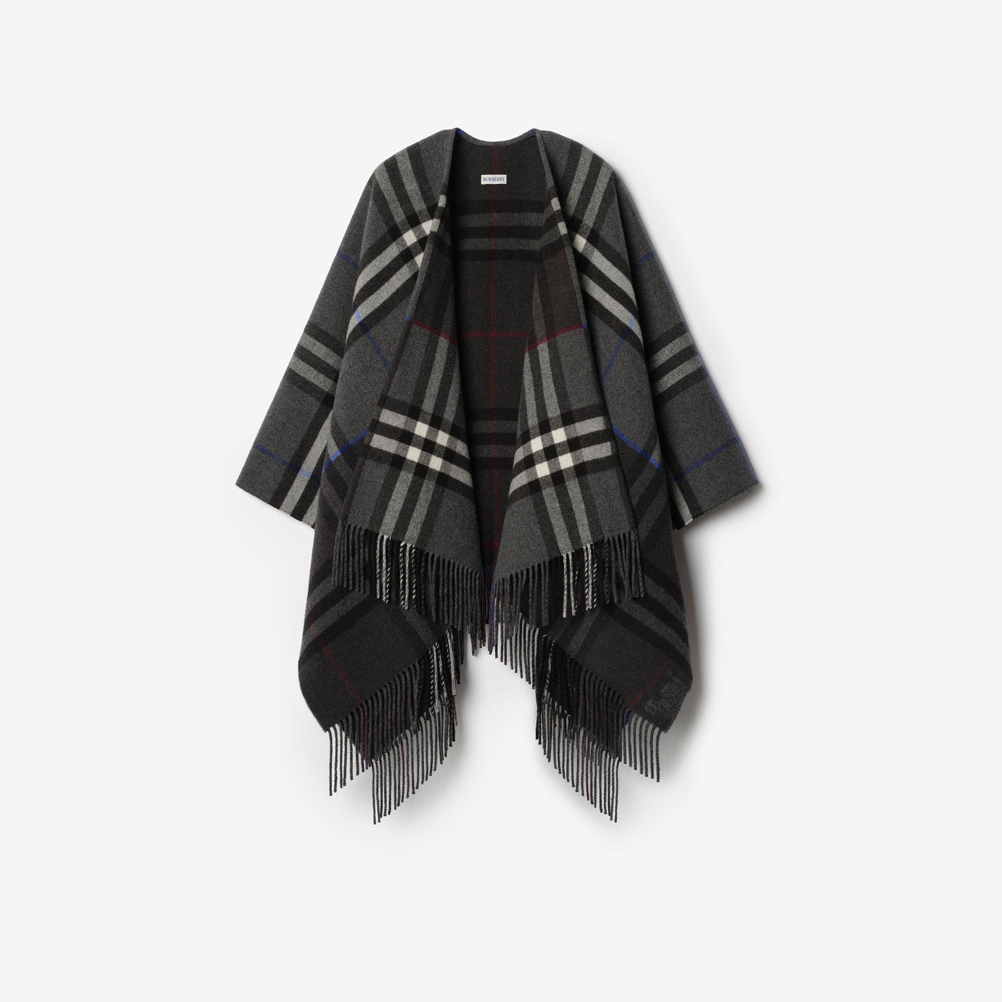 Burberry Double Check Kadın Gri Panço