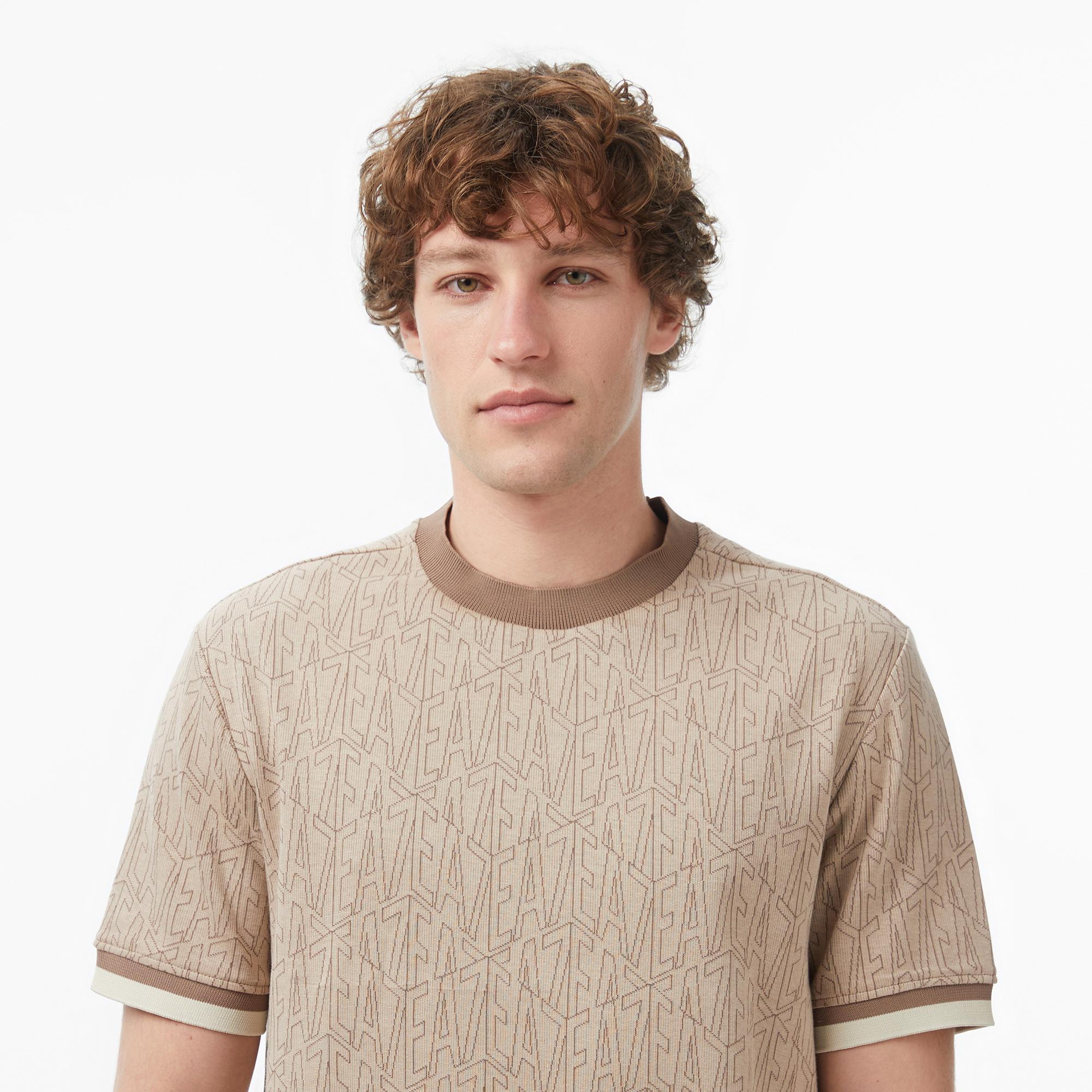 Ea7 Erkek Gri Bisiklet Yaka T-Shirt