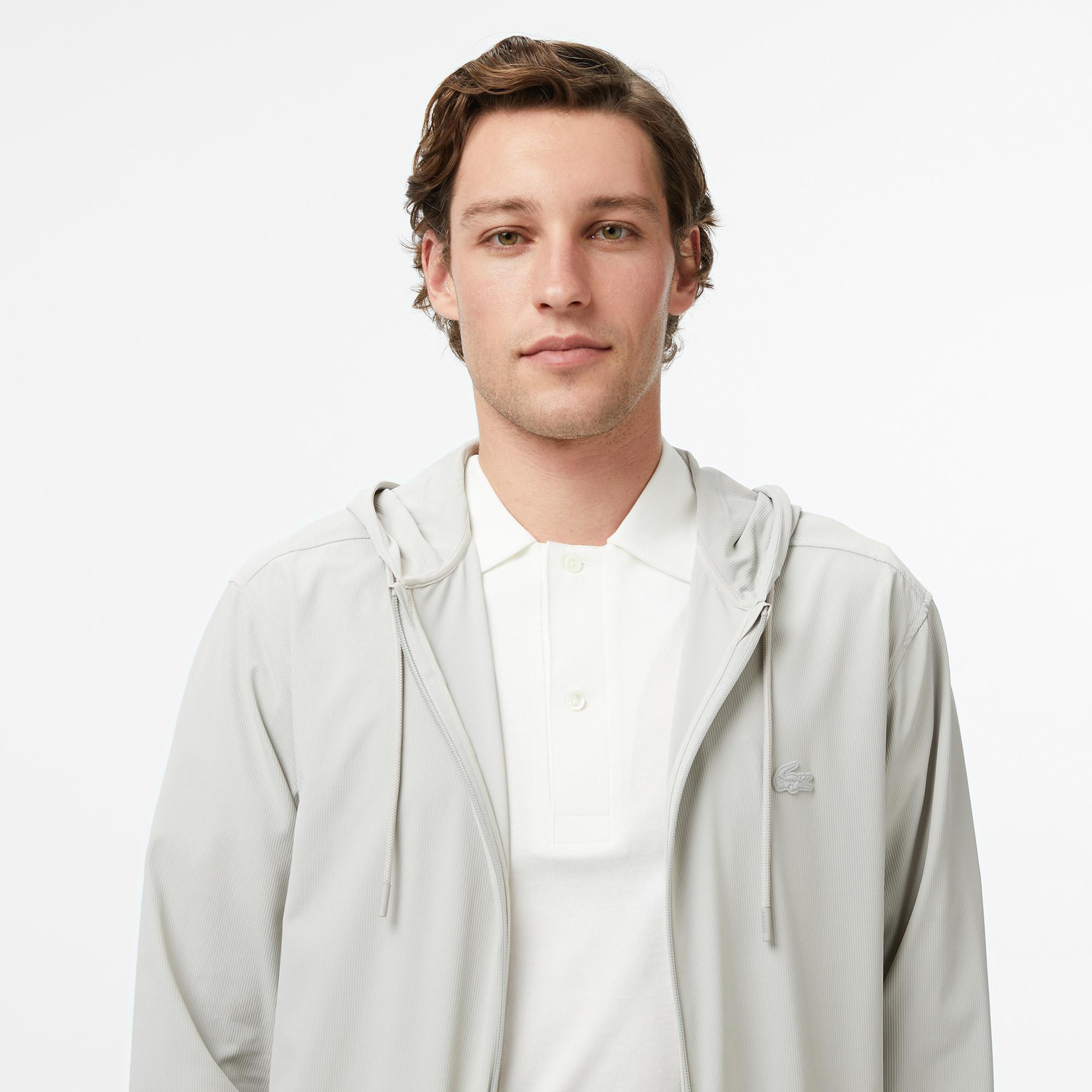 Lacoste Erkek Regular Fit Kapüşonlu Gri Gömlek