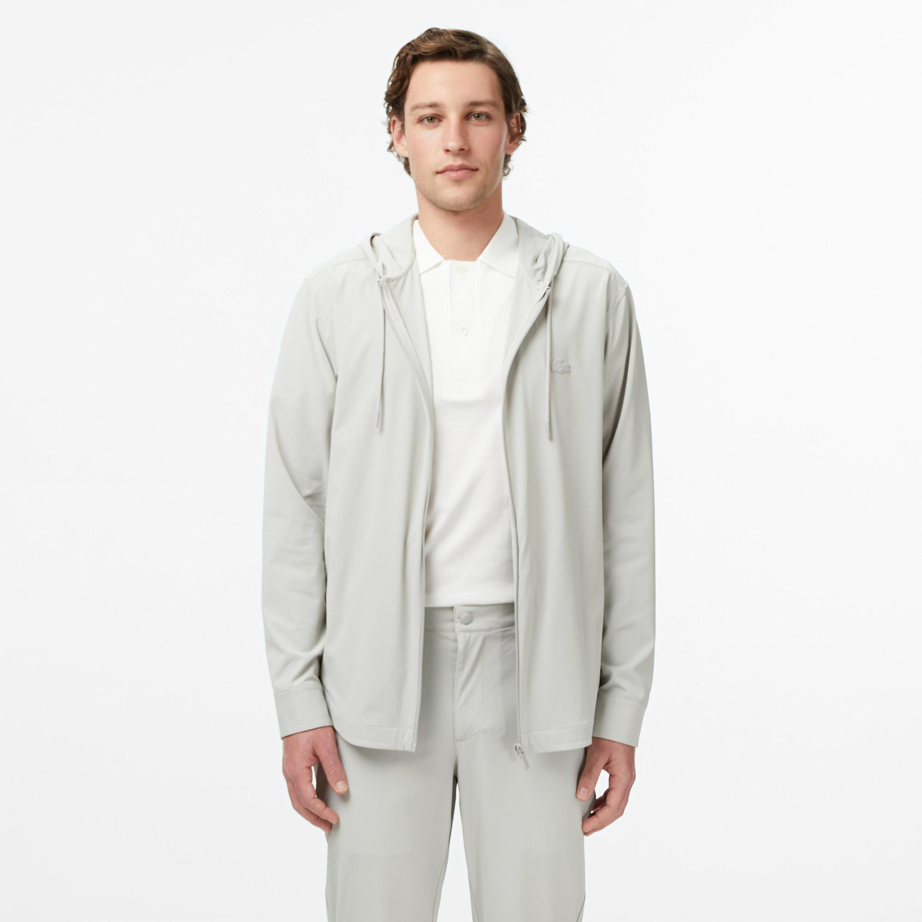 Lacoste Erkek Regular Fit Kapüşonlu Gri Gömlek