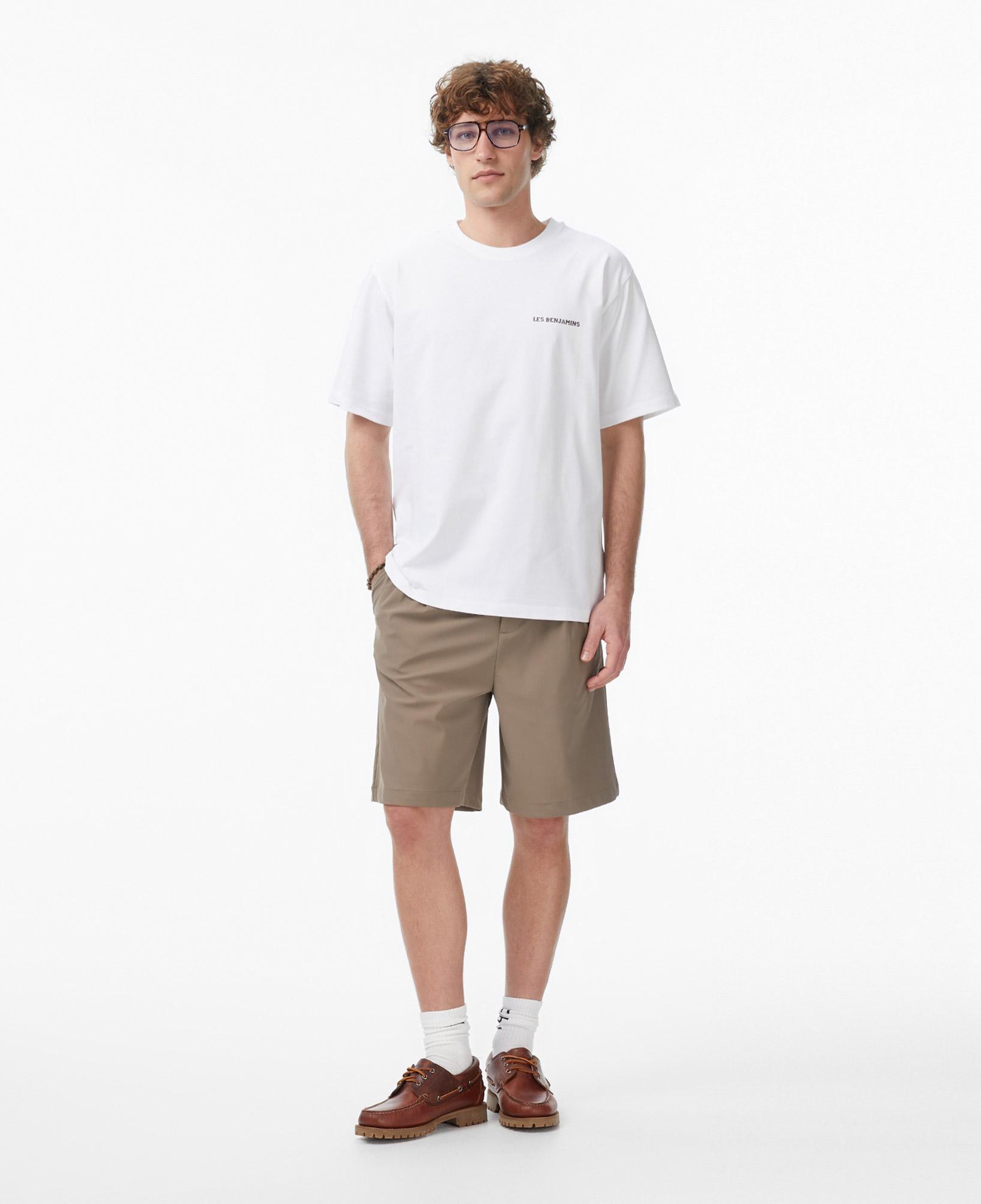 Les Benjamins 029 Erkek Beyaz T-Shirt