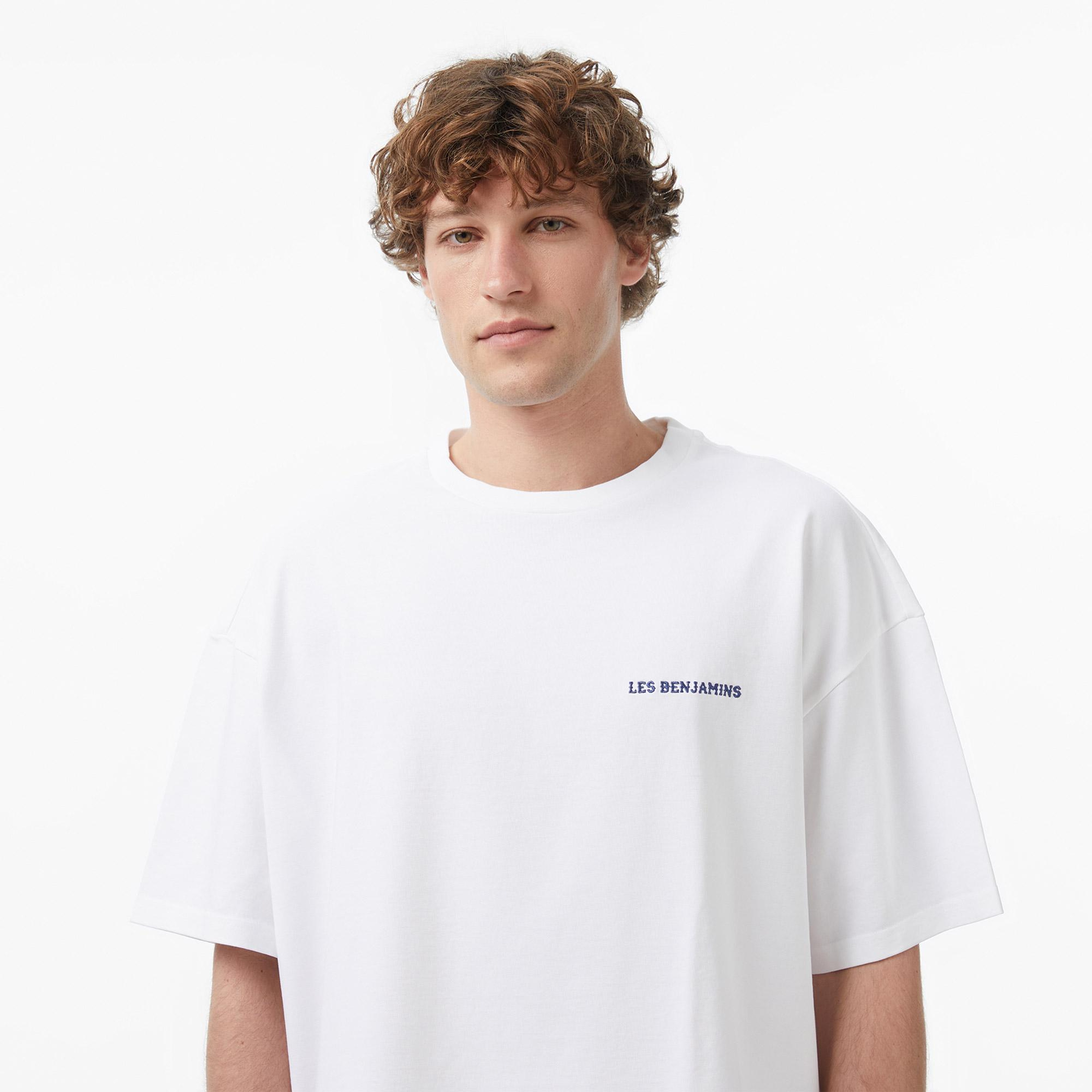 Les Benjamins 024 Erkek Beyaz T-Shirt